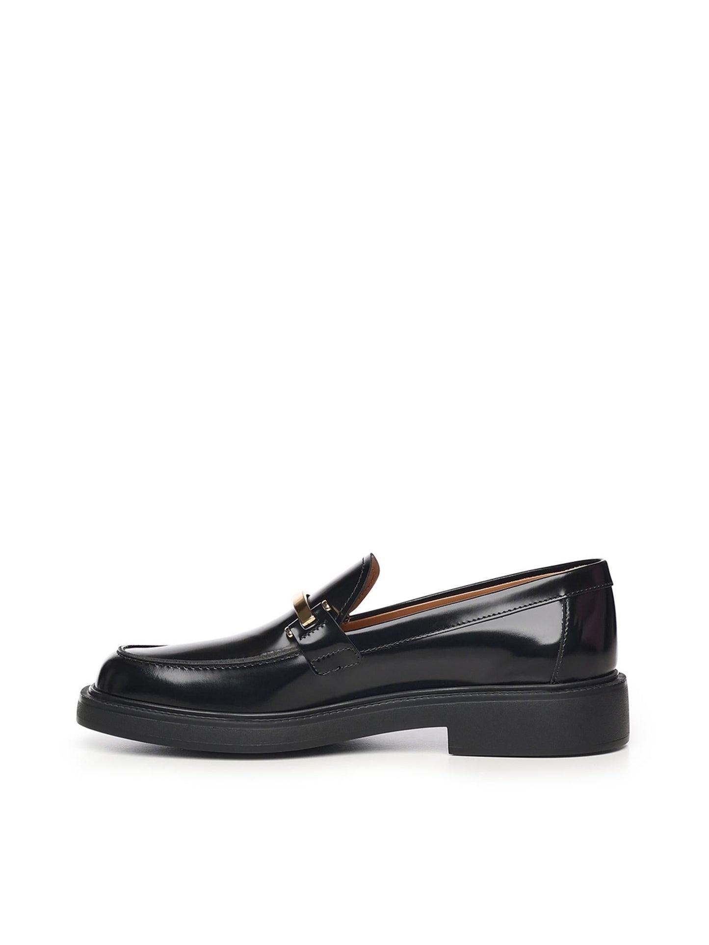 Mocassino con morsetto in pelle