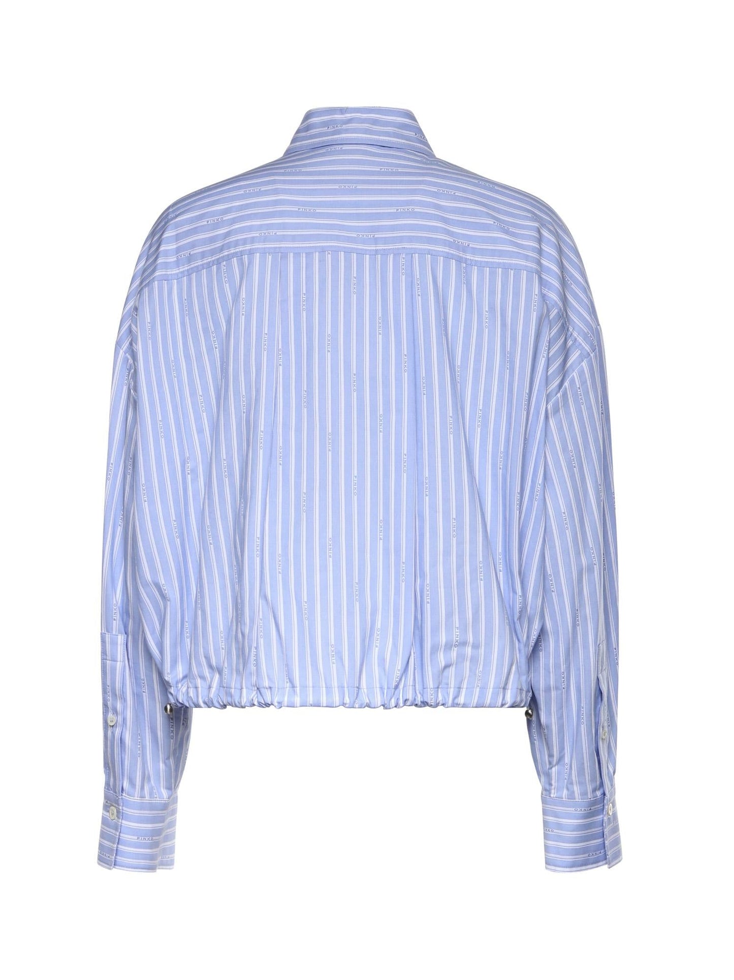 Camicia cropped in cotone a righe