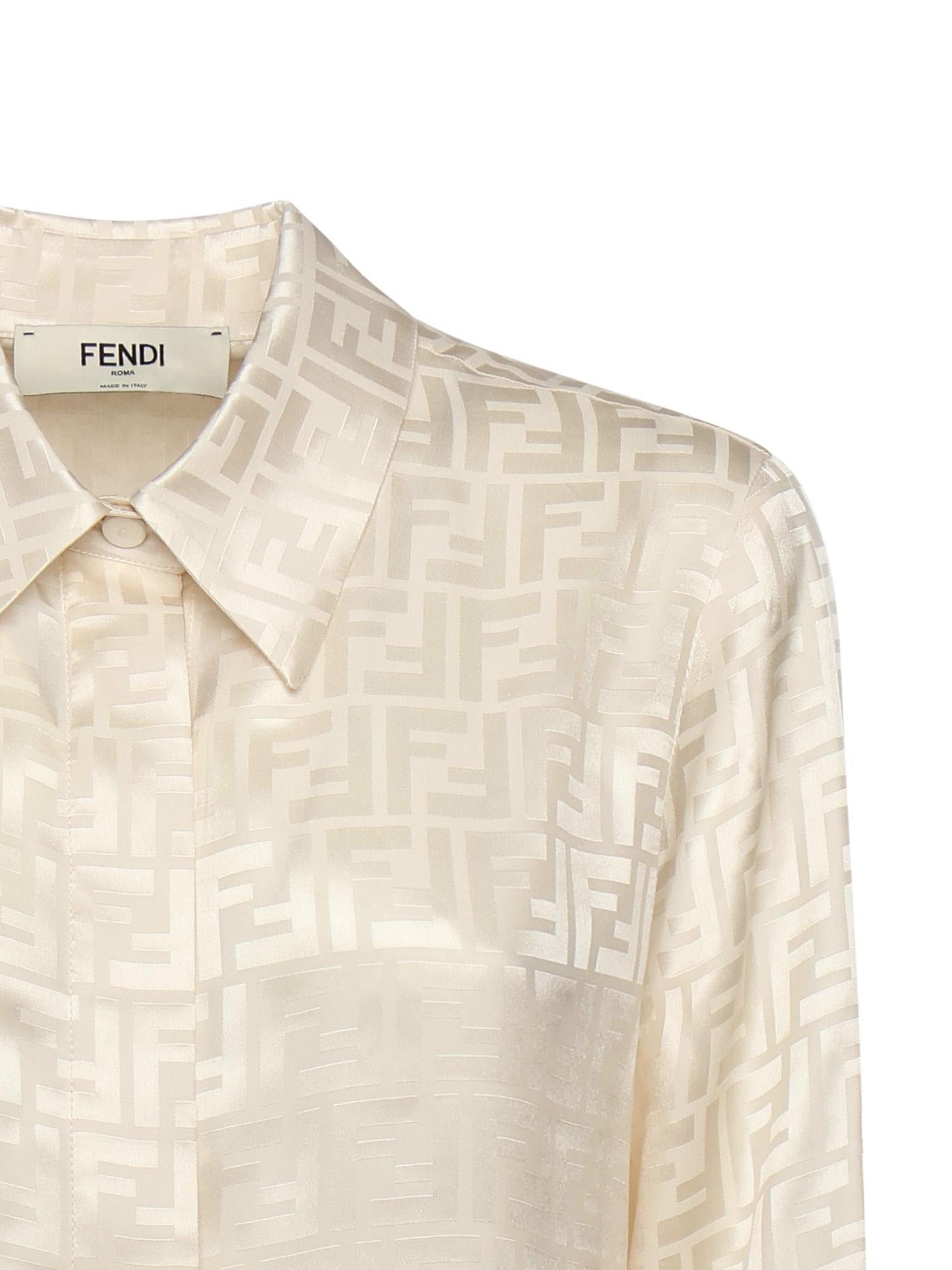 Camicia in seta FF jacquard