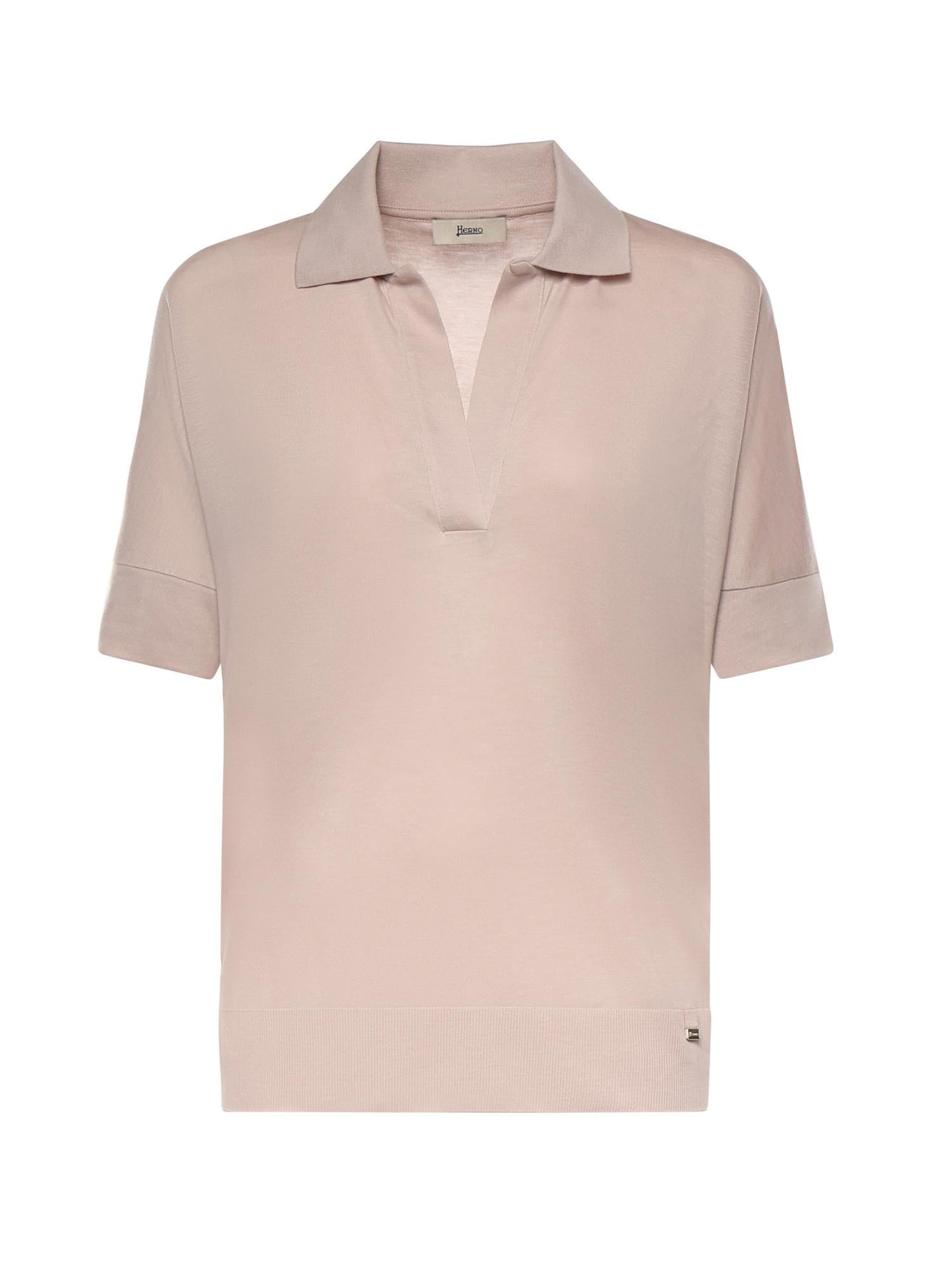 Polo in glam knit effect