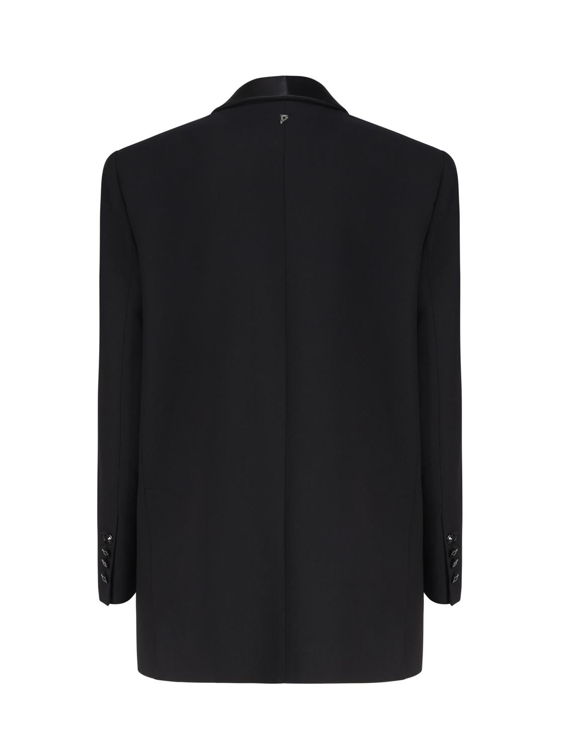 Blazer monopetto in misto lana