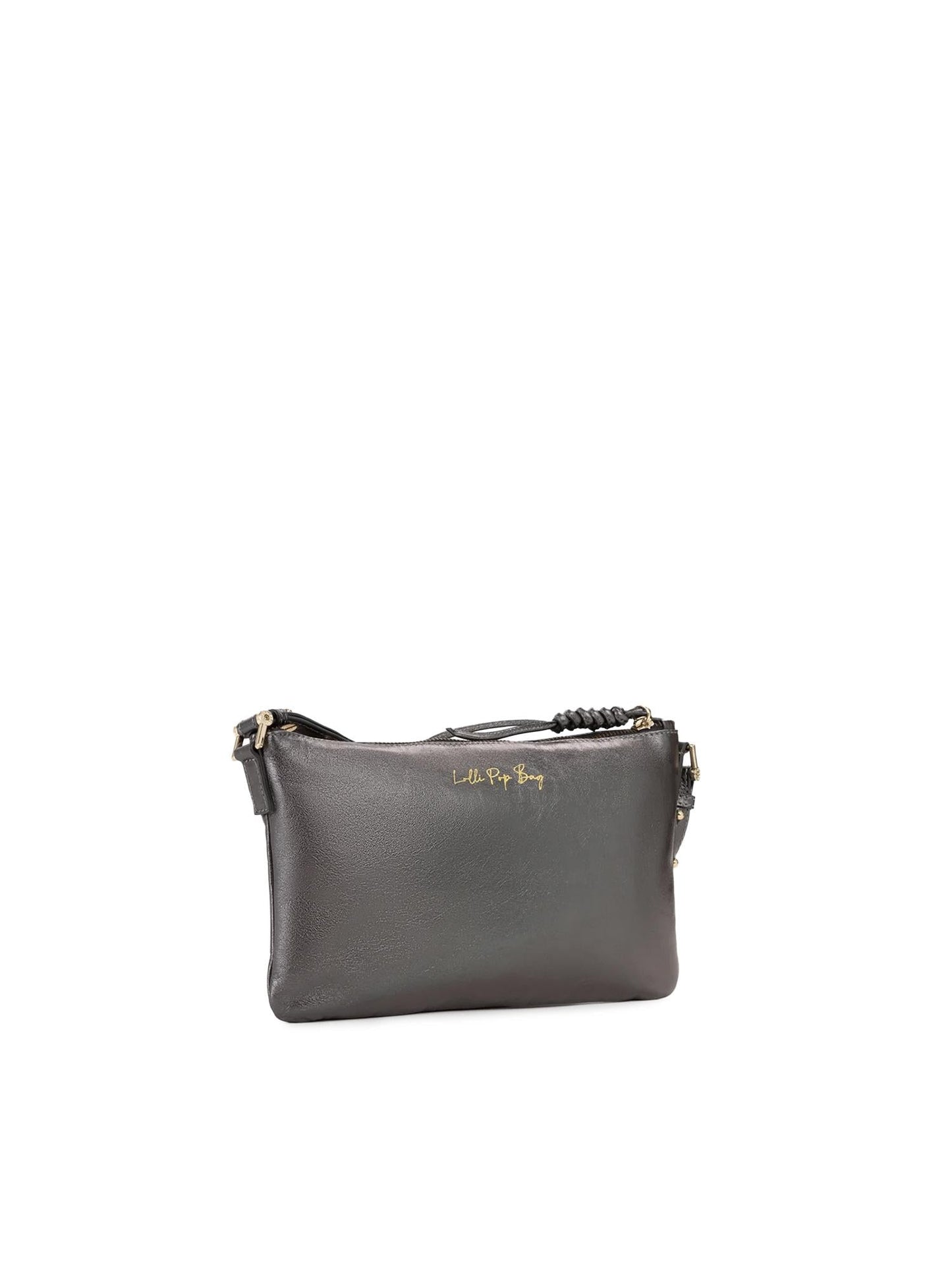 Borsa a tracolla in pelle con logo