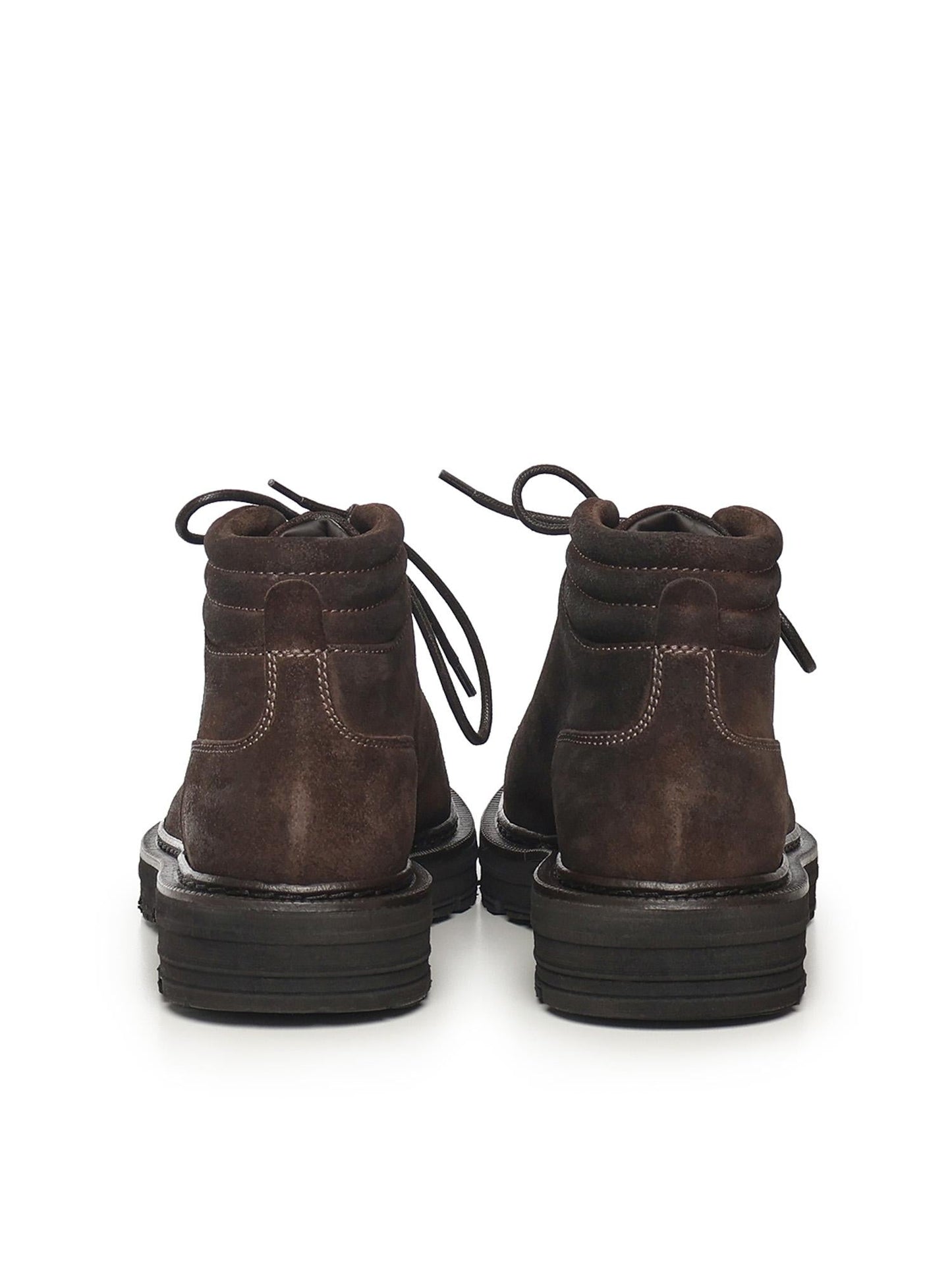 Stivaletti stringati in pelle