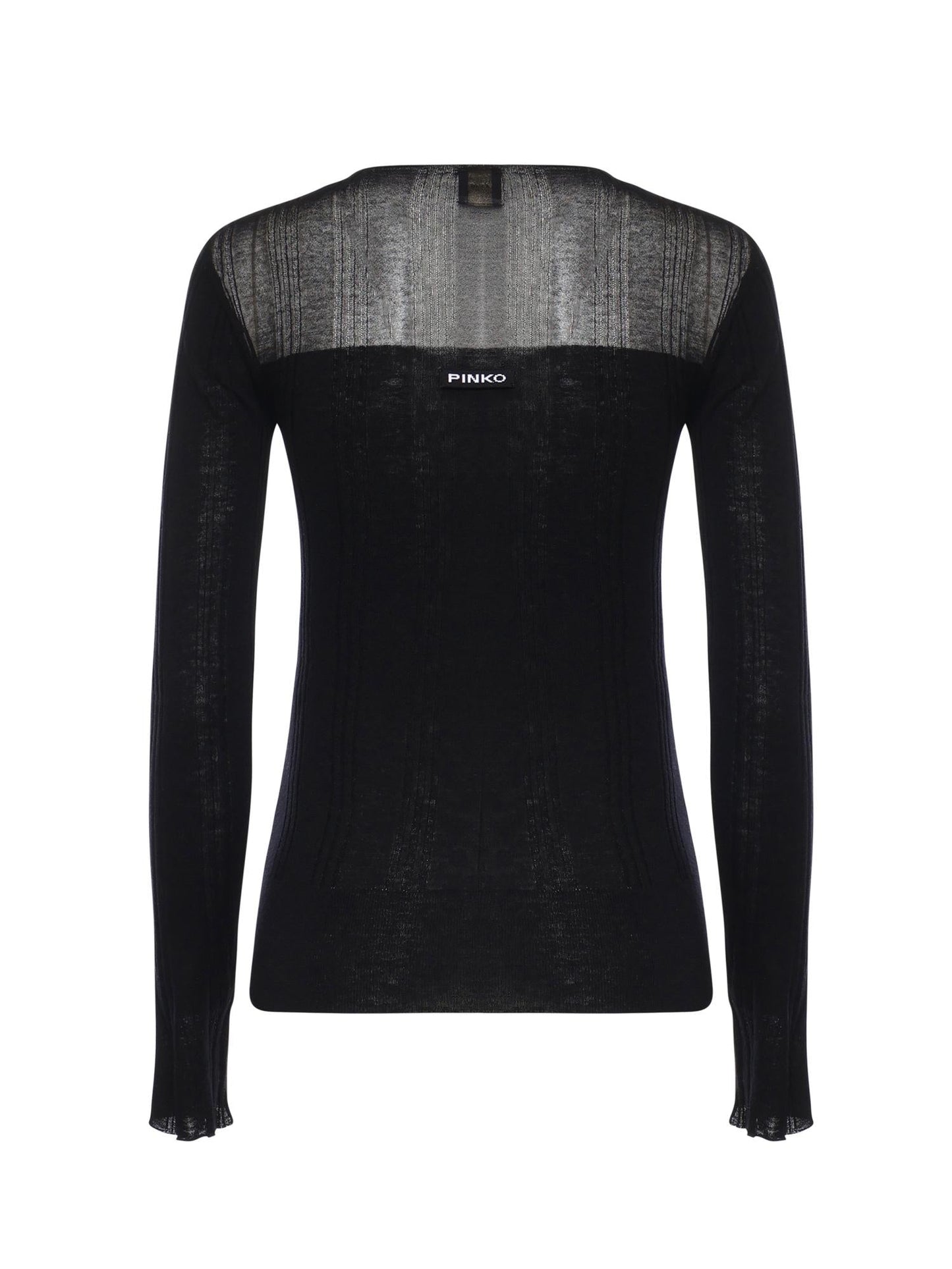 Maglia a coste con trasparenze