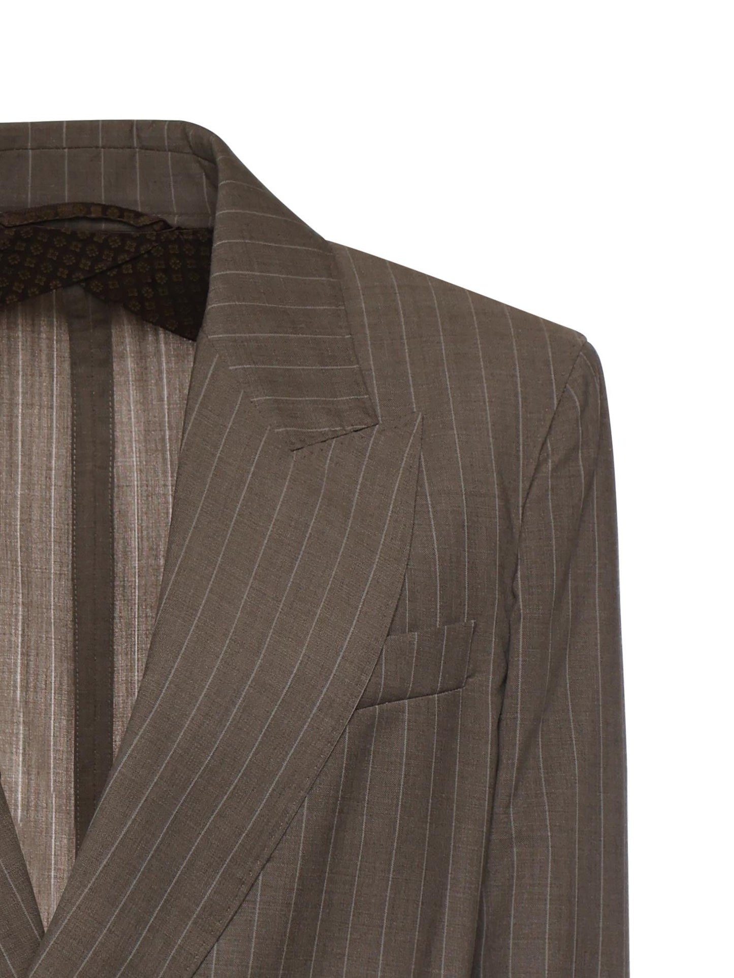 Blazer in tela di lana gessata