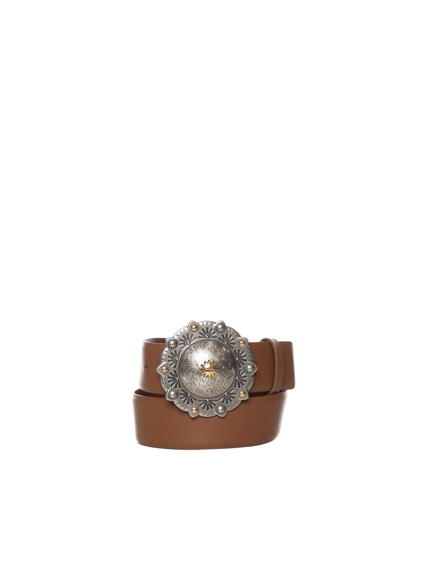 Cintura in pelle con medaglione gioiello
