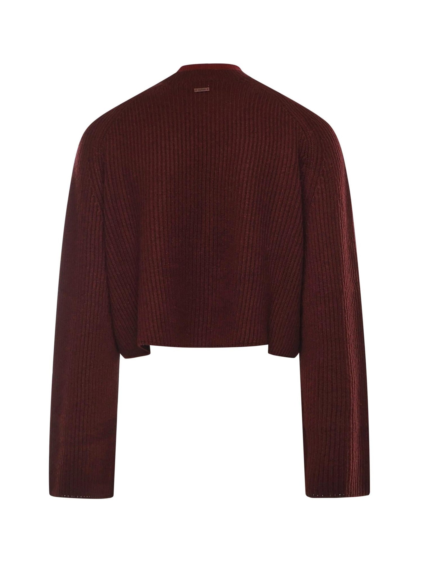 Maglia cropped in lana e cashmere