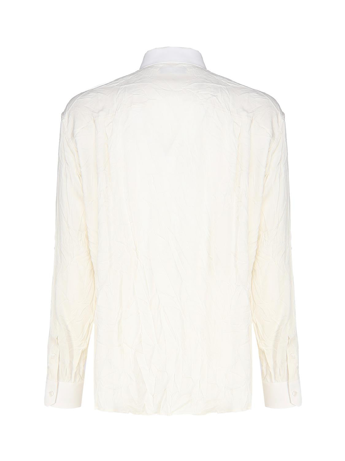 Camicia over in charmeuse di seta stretch
