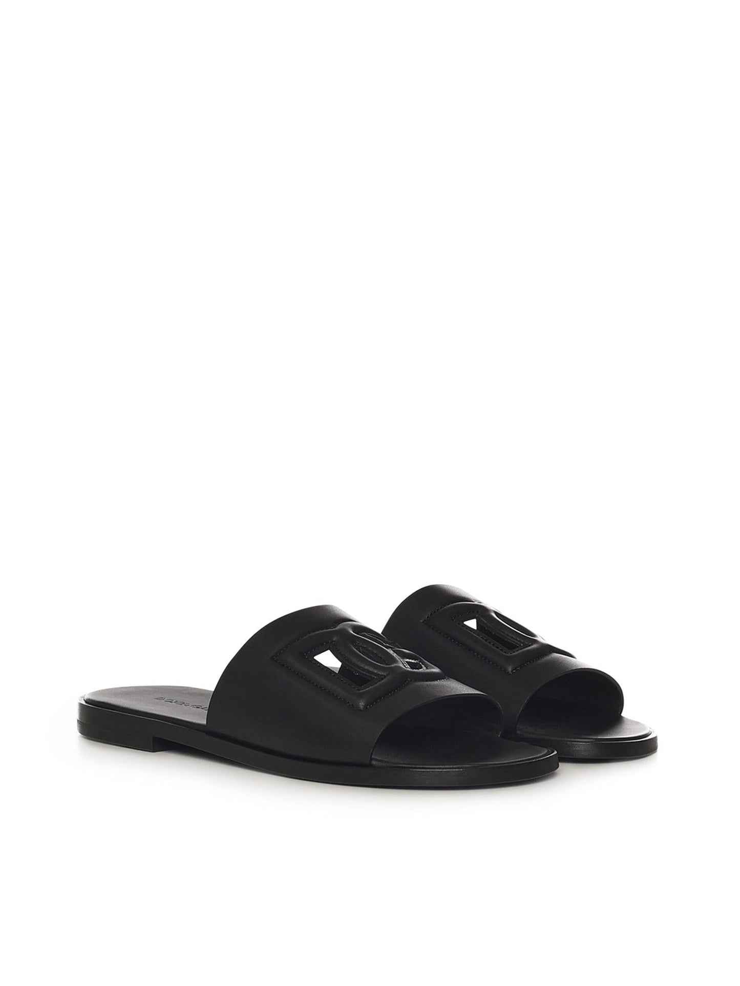 Slide in pelle con logo