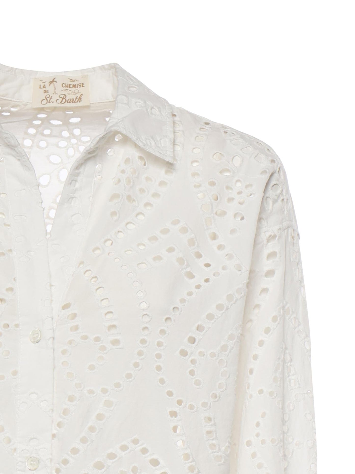 Camicia in cotone sangallo