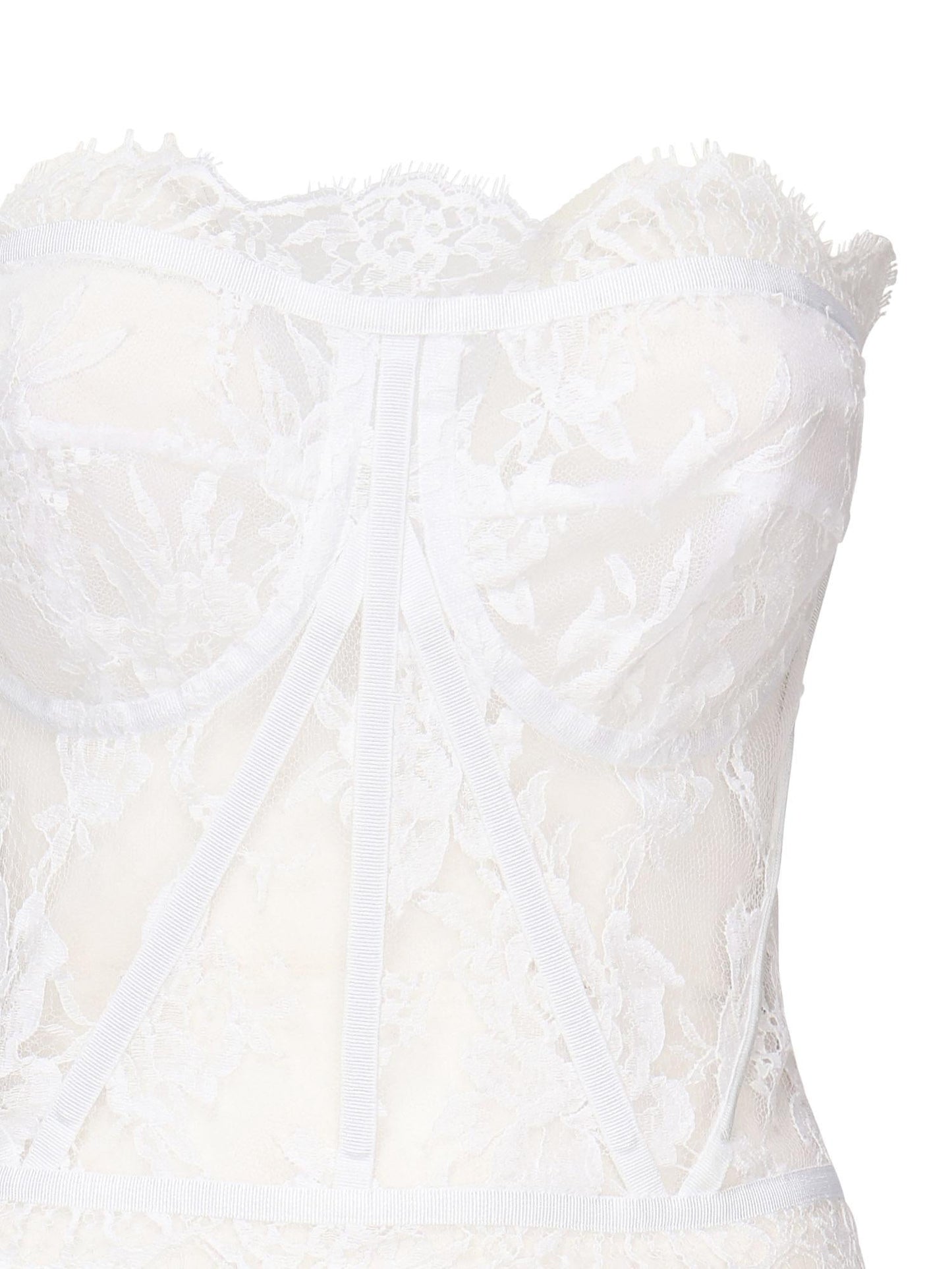 Top bustier in pizzo