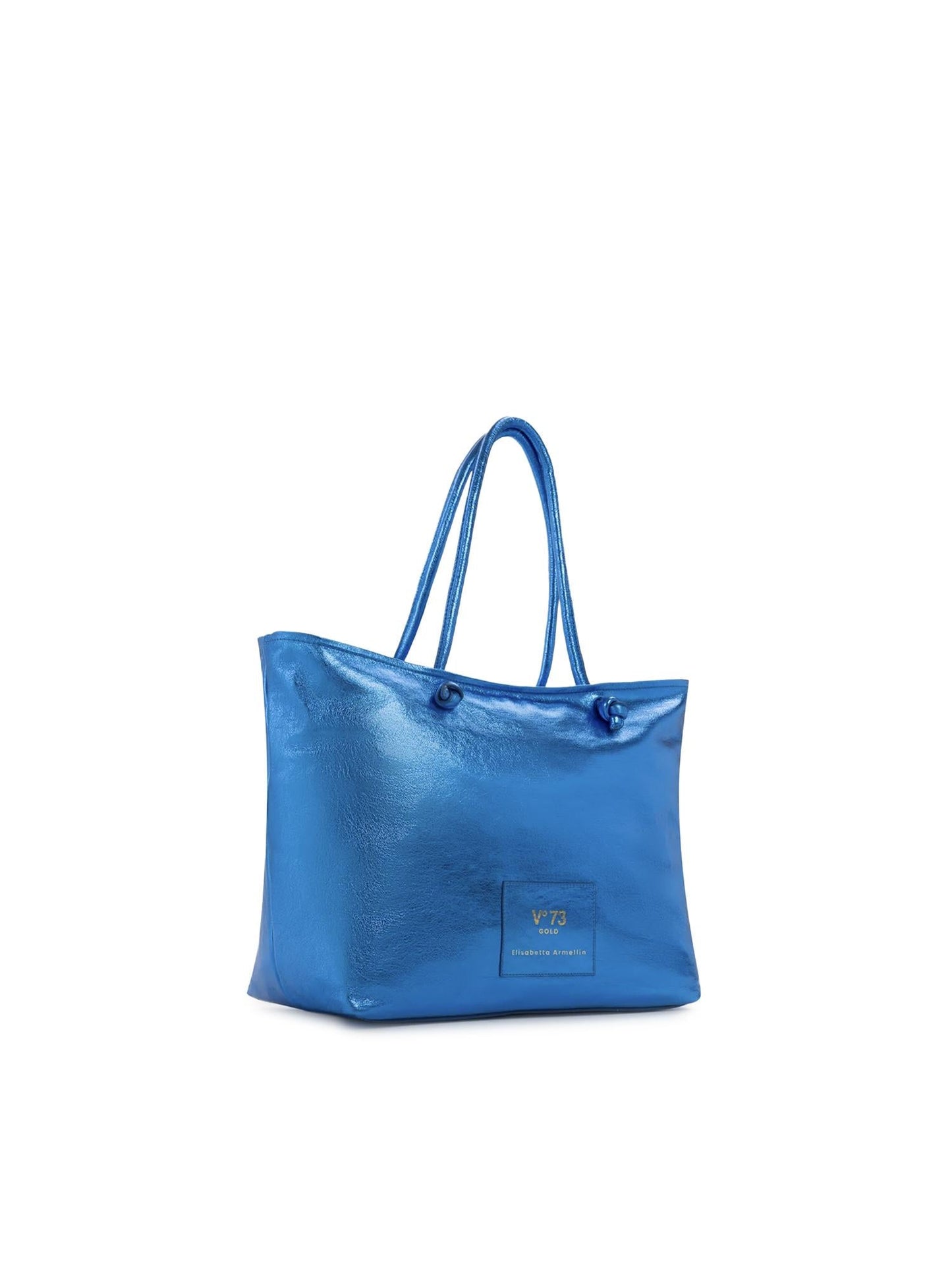 Borsa shopping in pelle con logo