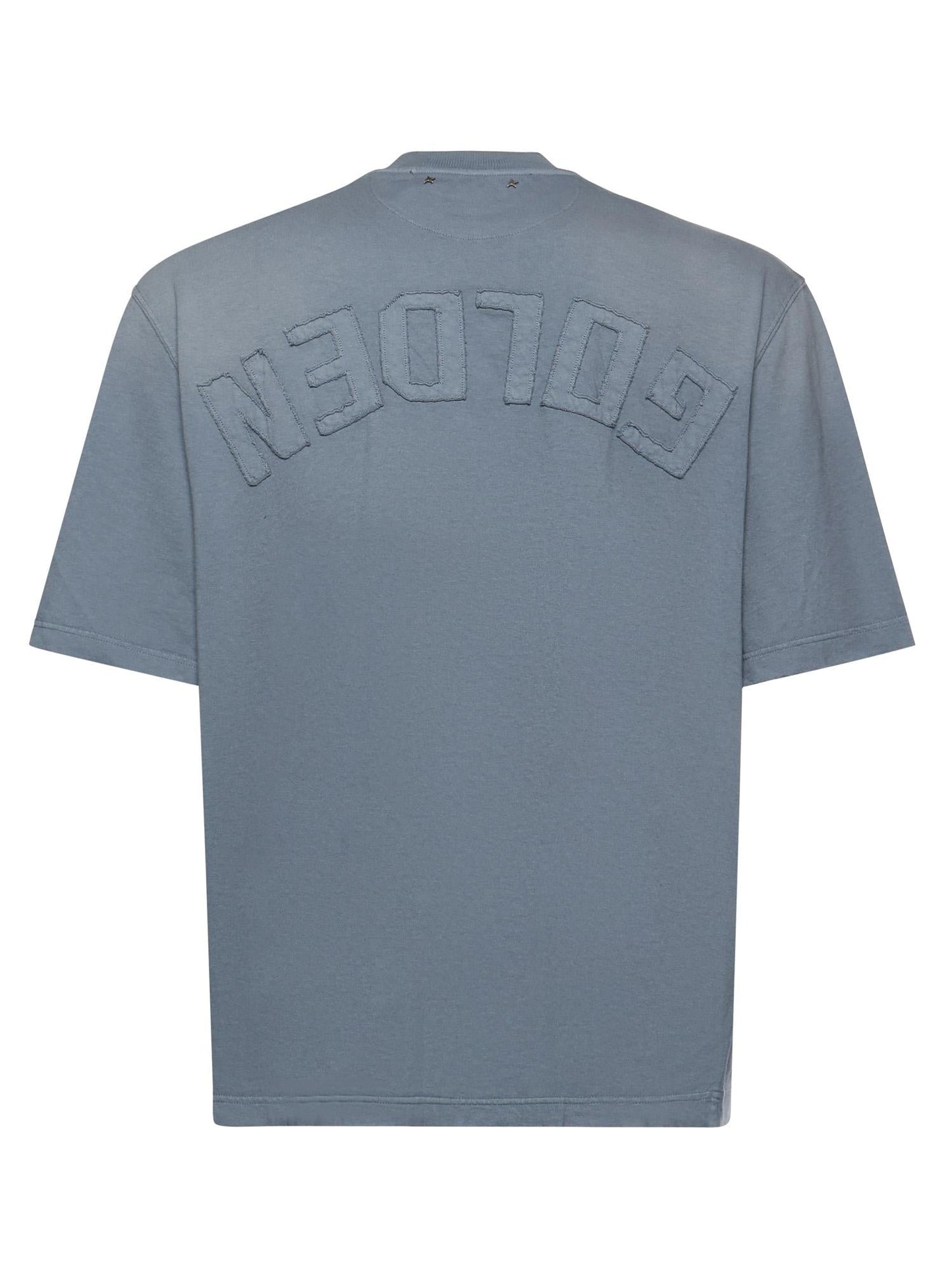 T-shirt con stampa reverse sul retro