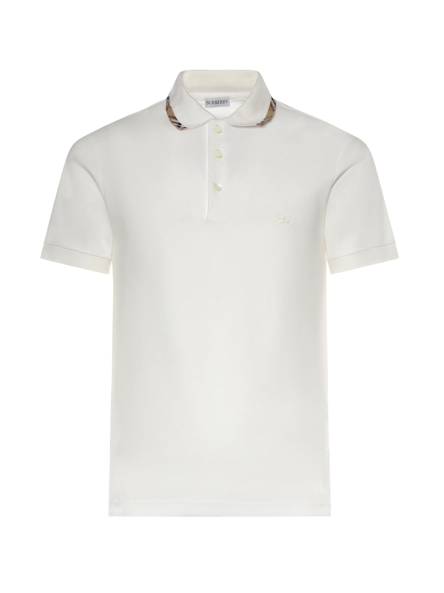 Polo in cotone con finiture Check