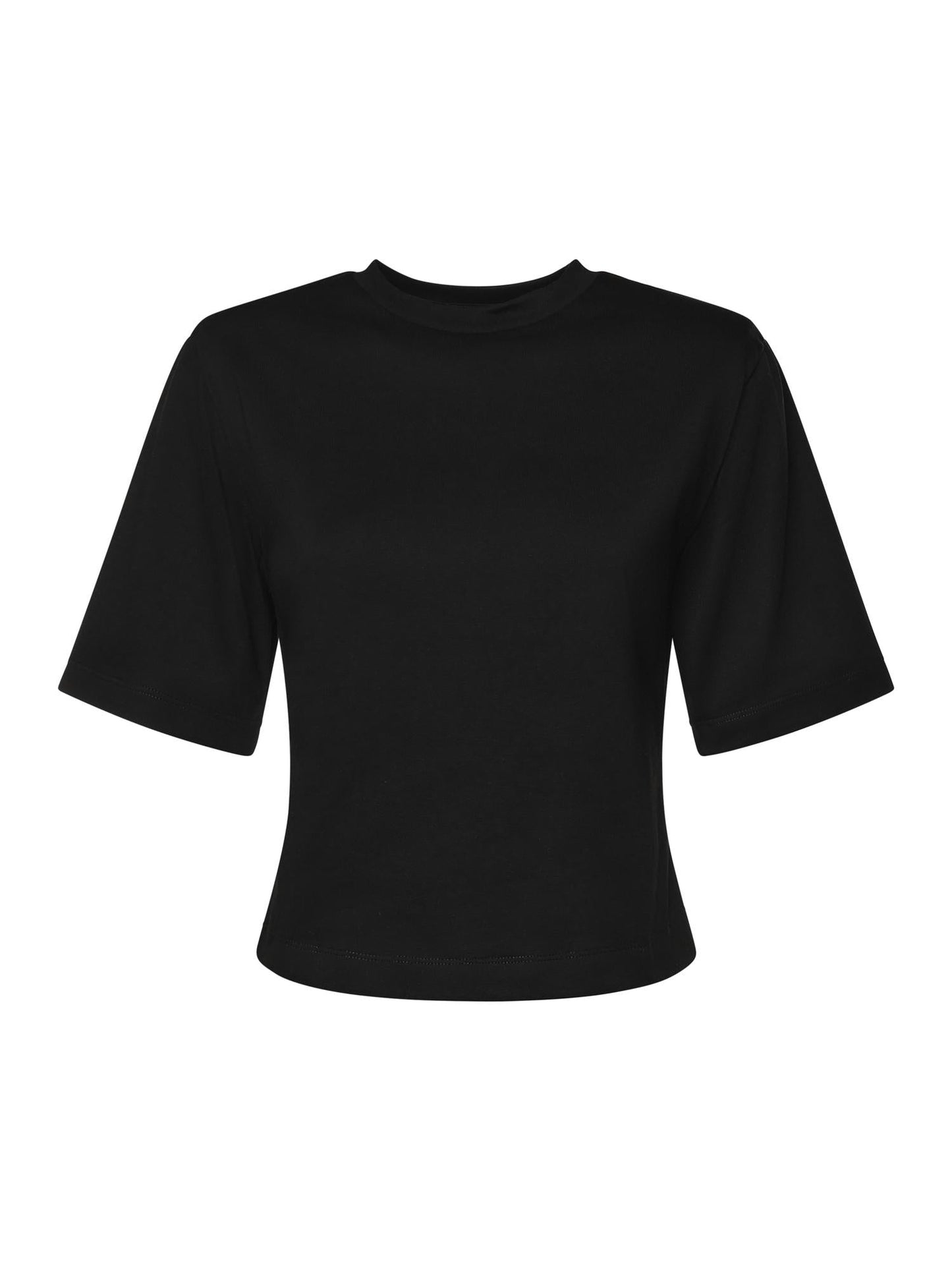 T-shirt cropped in jersey di cotone