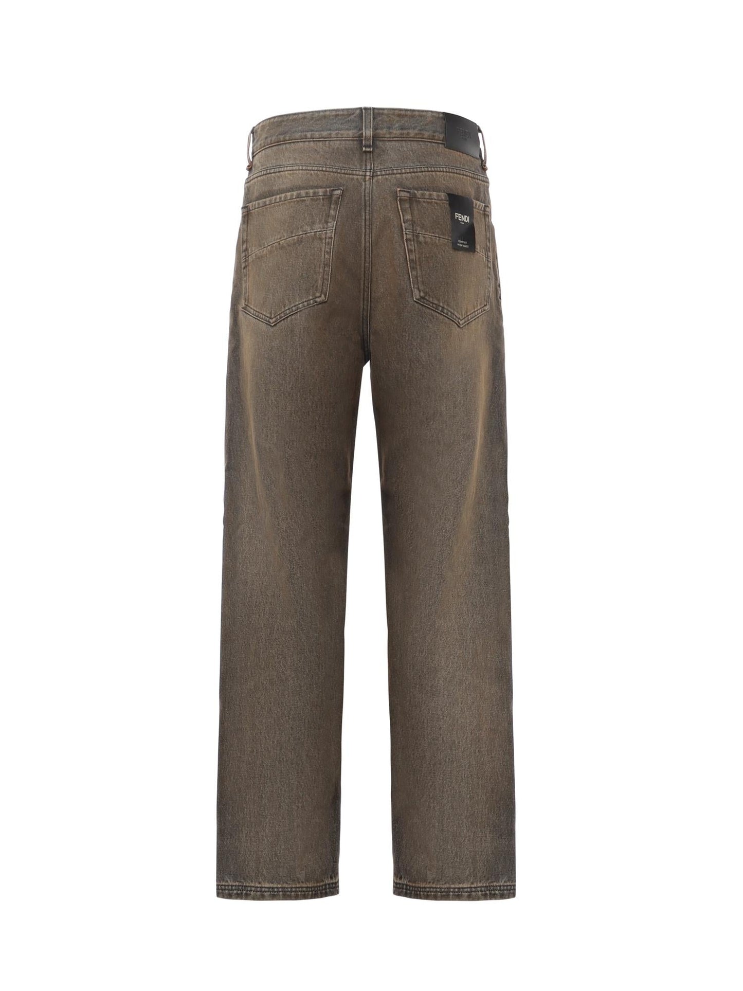 Jeans lunghi in denim di cotone