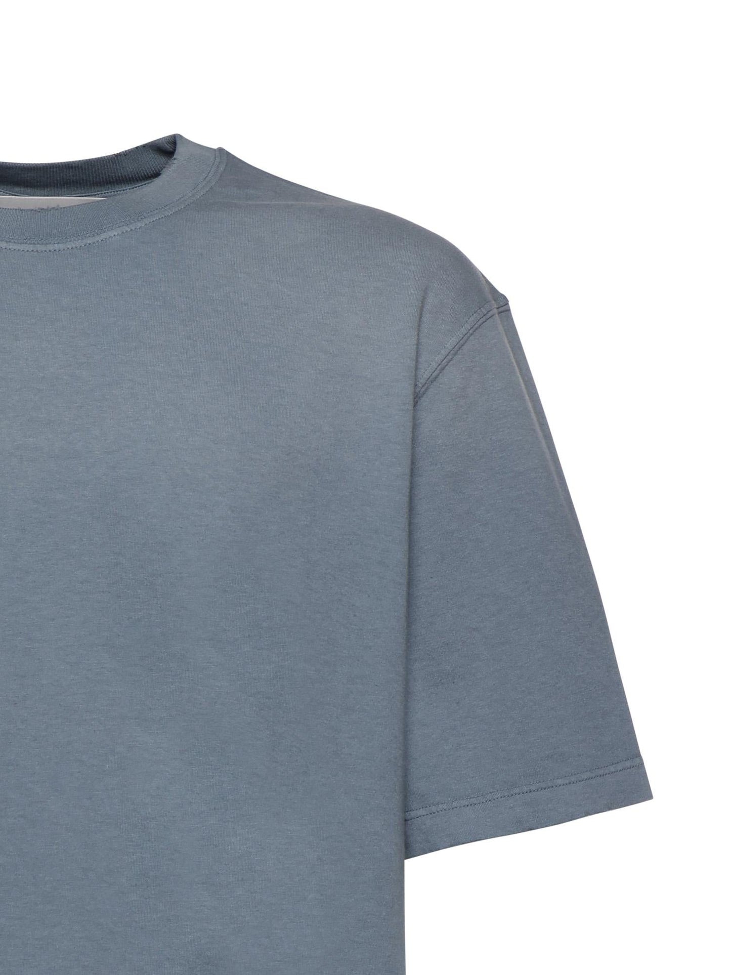 T-shirt con stampa reverse sul retro