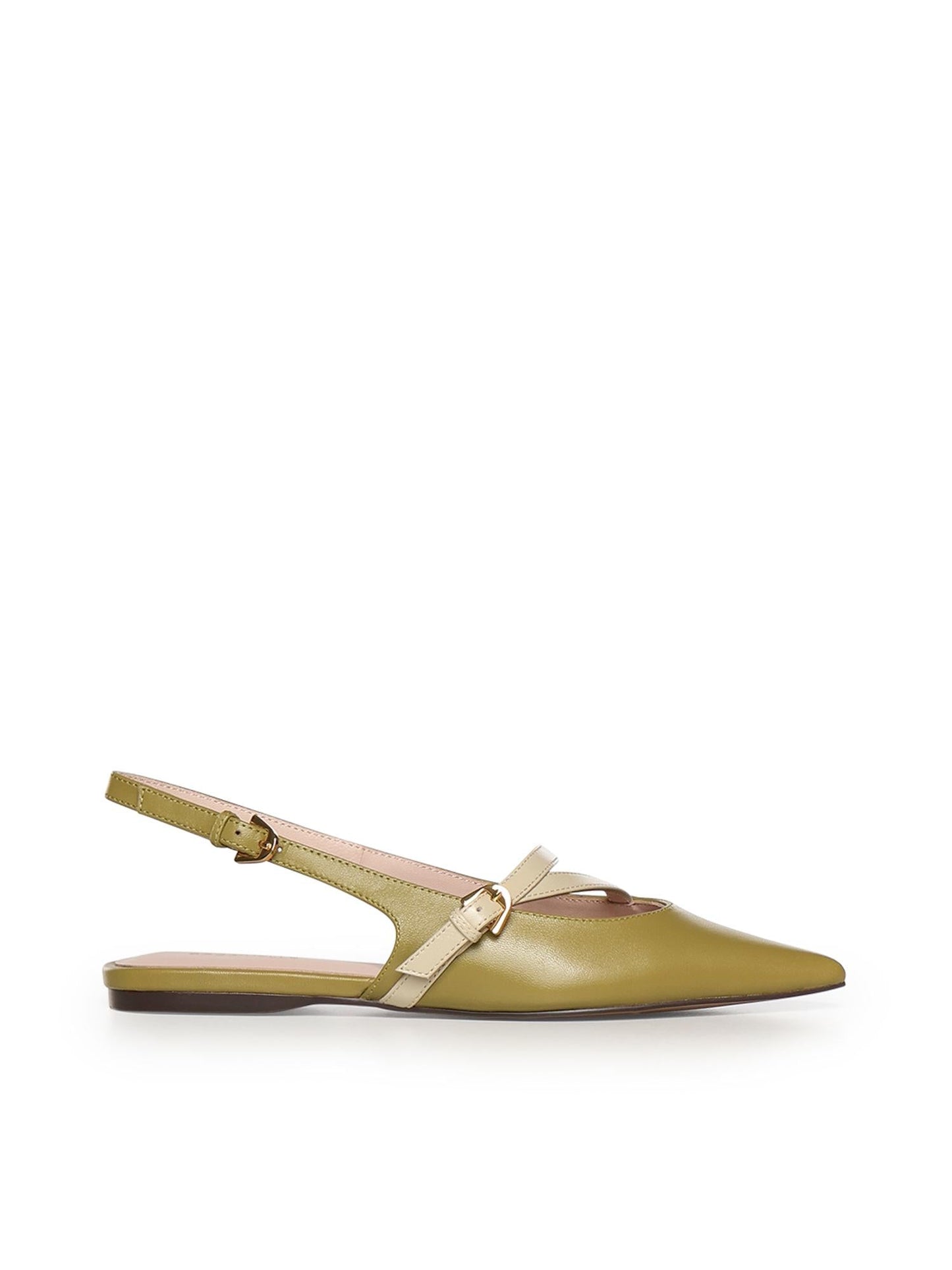 Ballerine slingback in pelle