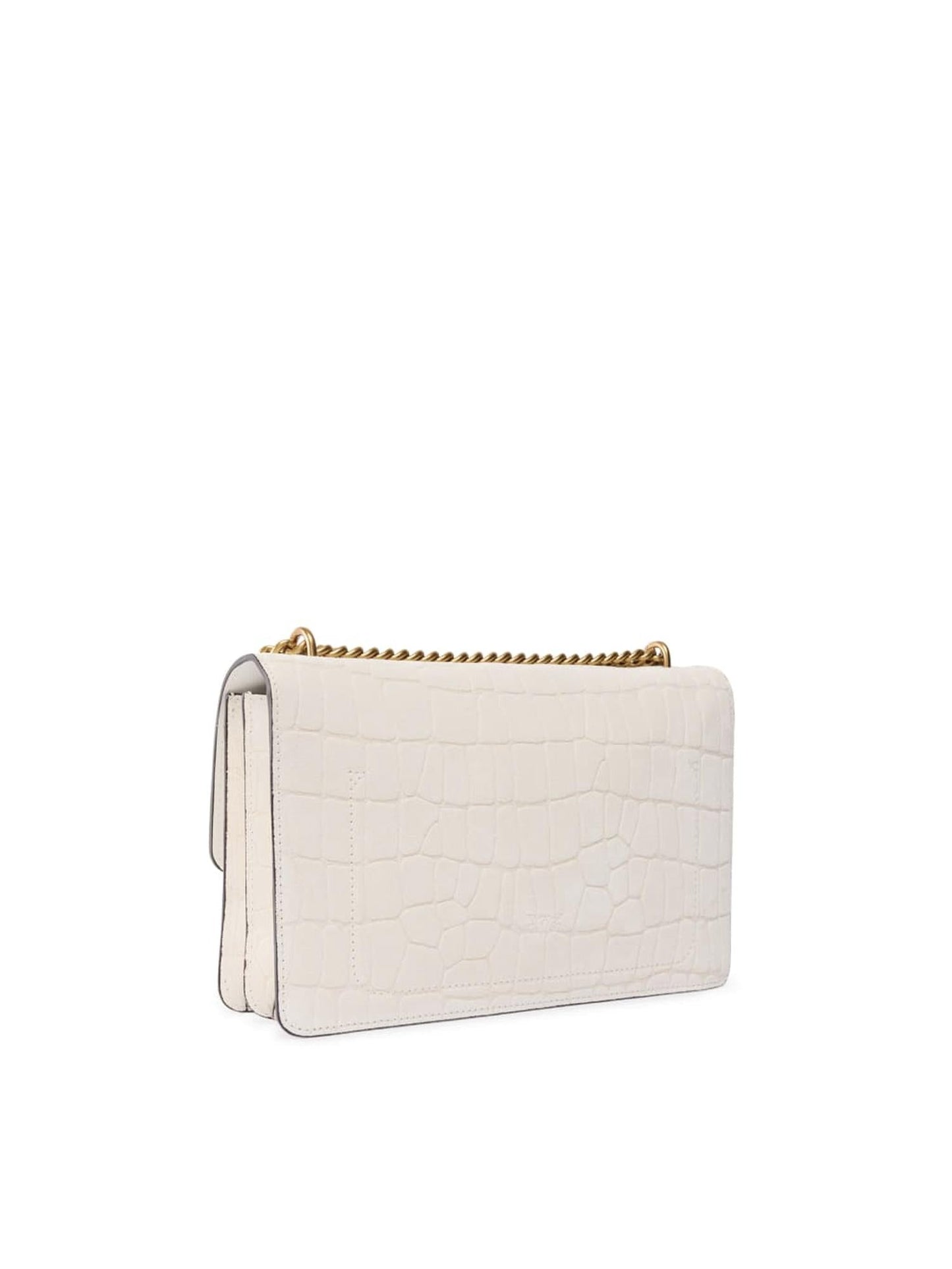 Borsa a tracolla media Love Bag One in pelle stampa coccodrillo