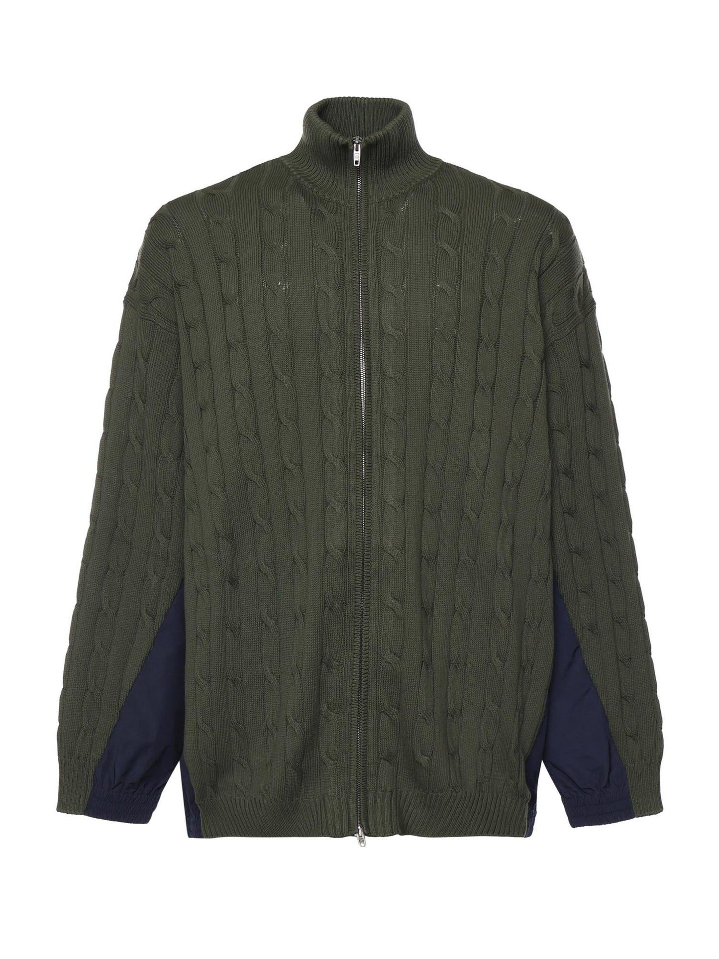 Giacca Hybrid in maglia di cotone e tessuto tecnico