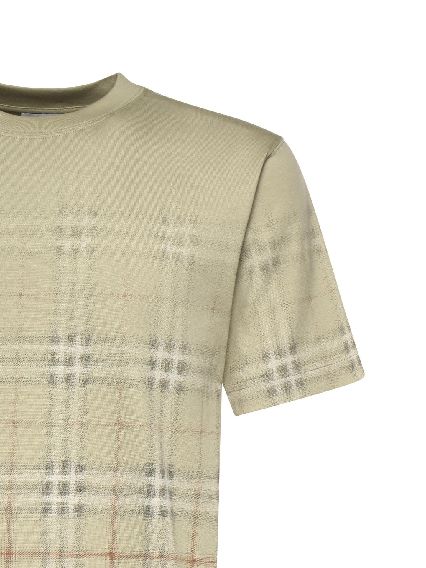 T-shirt in cotone Check sfumato