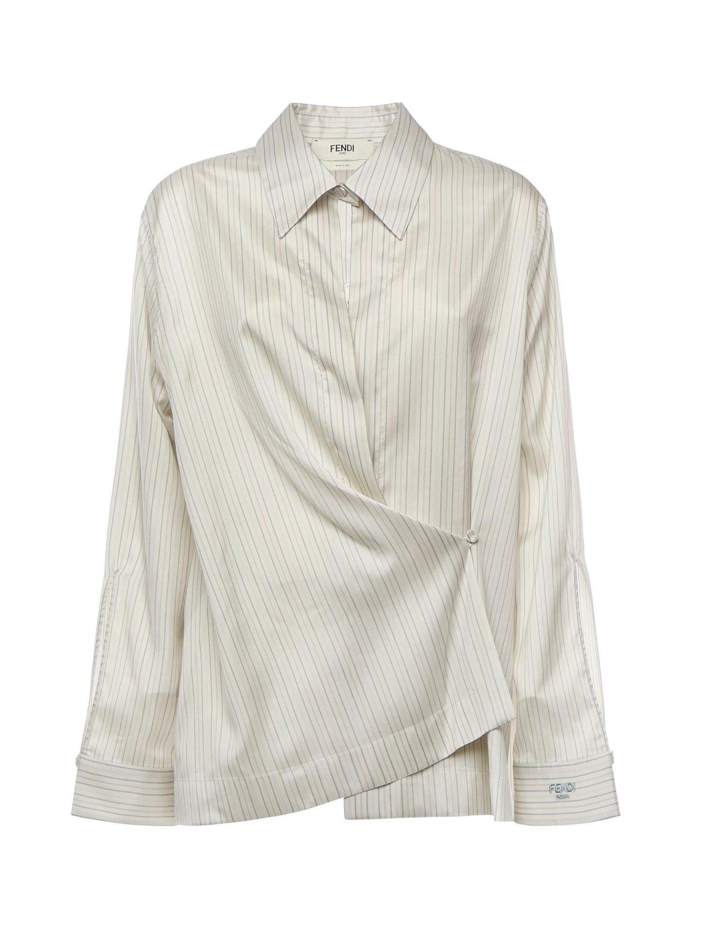 Camicia in seta a righe