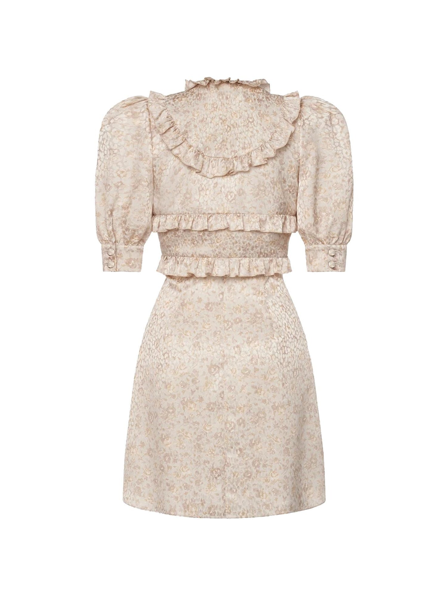 Mini abito in jacquard di seta stampata