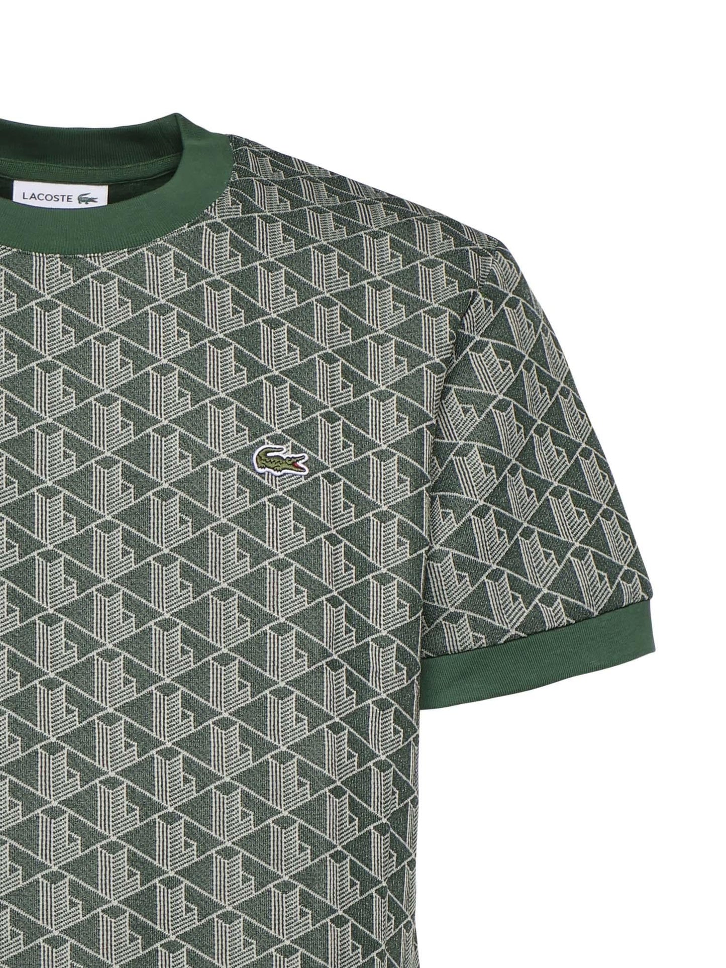 T-shirt in jacquard con monogramma