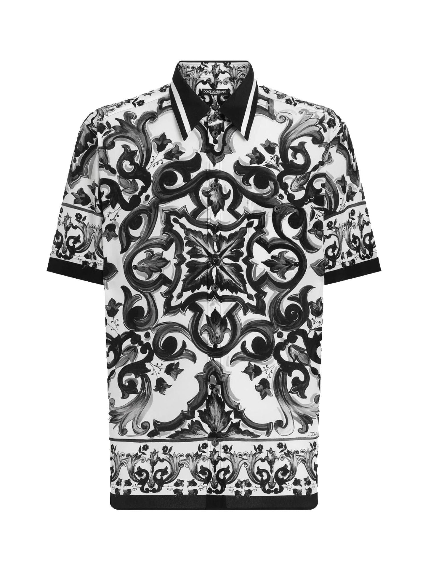 Camicia in seta stampa Maiolica