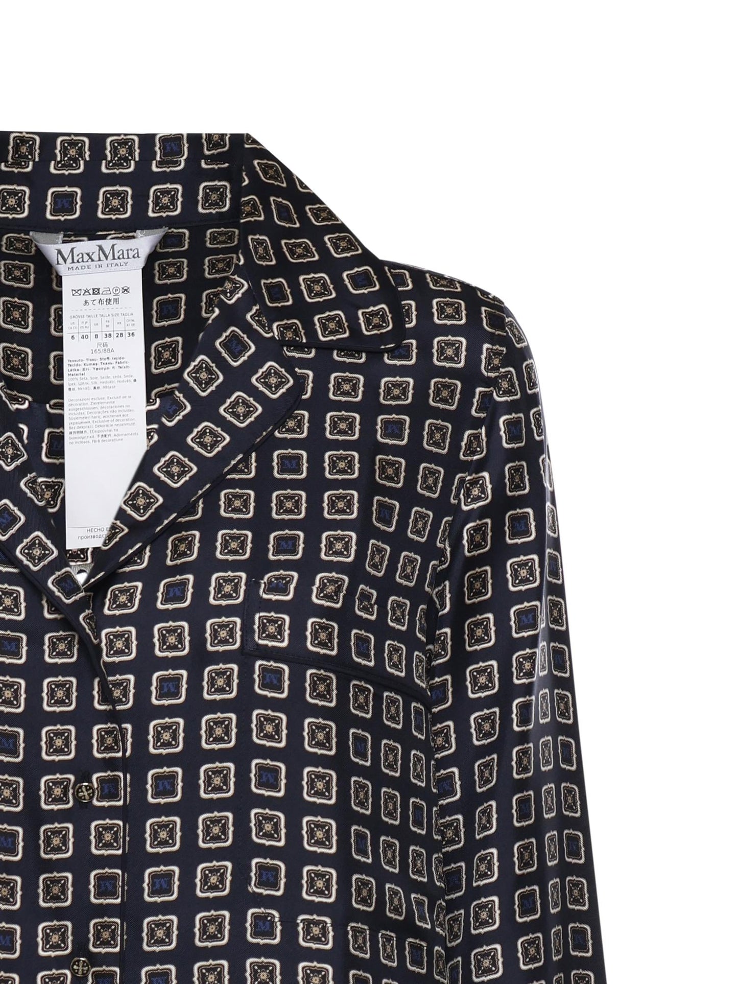 Camicia in seta stampata