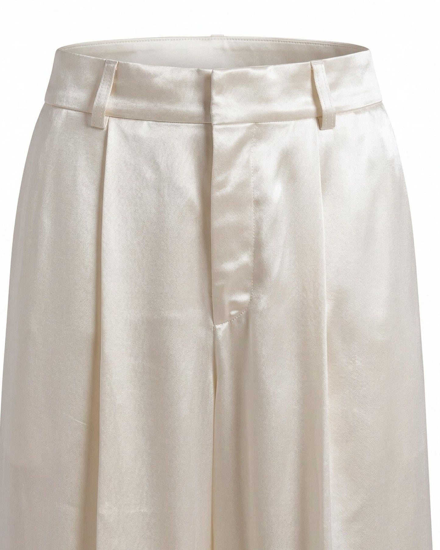 Pantaloni in raso lucido