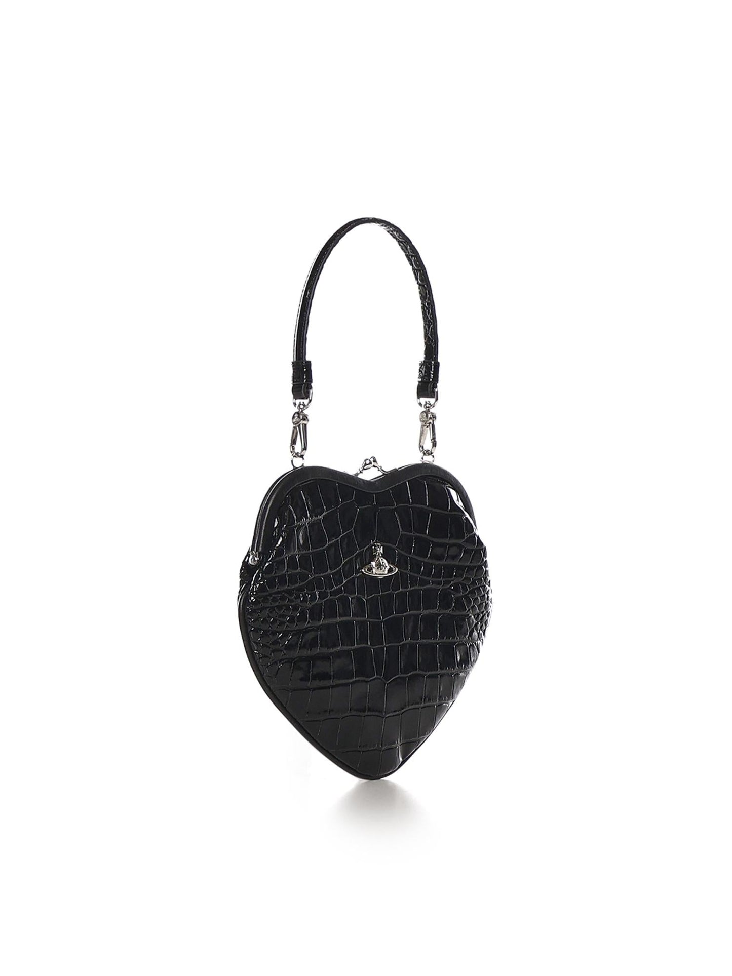Borsa Belle Heart Frame in pelle