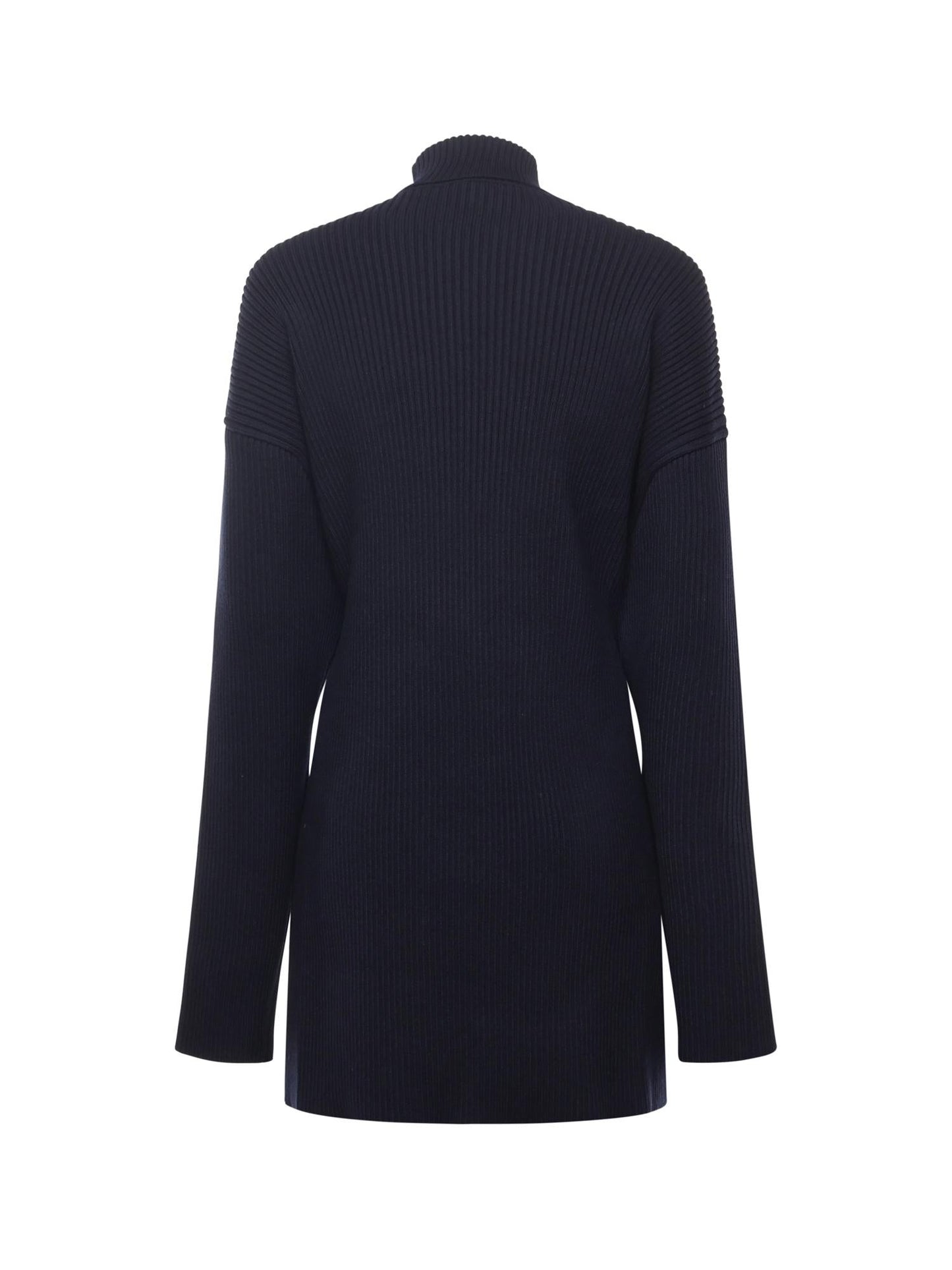 Mini abito Pinched in maglia di lana e cotone