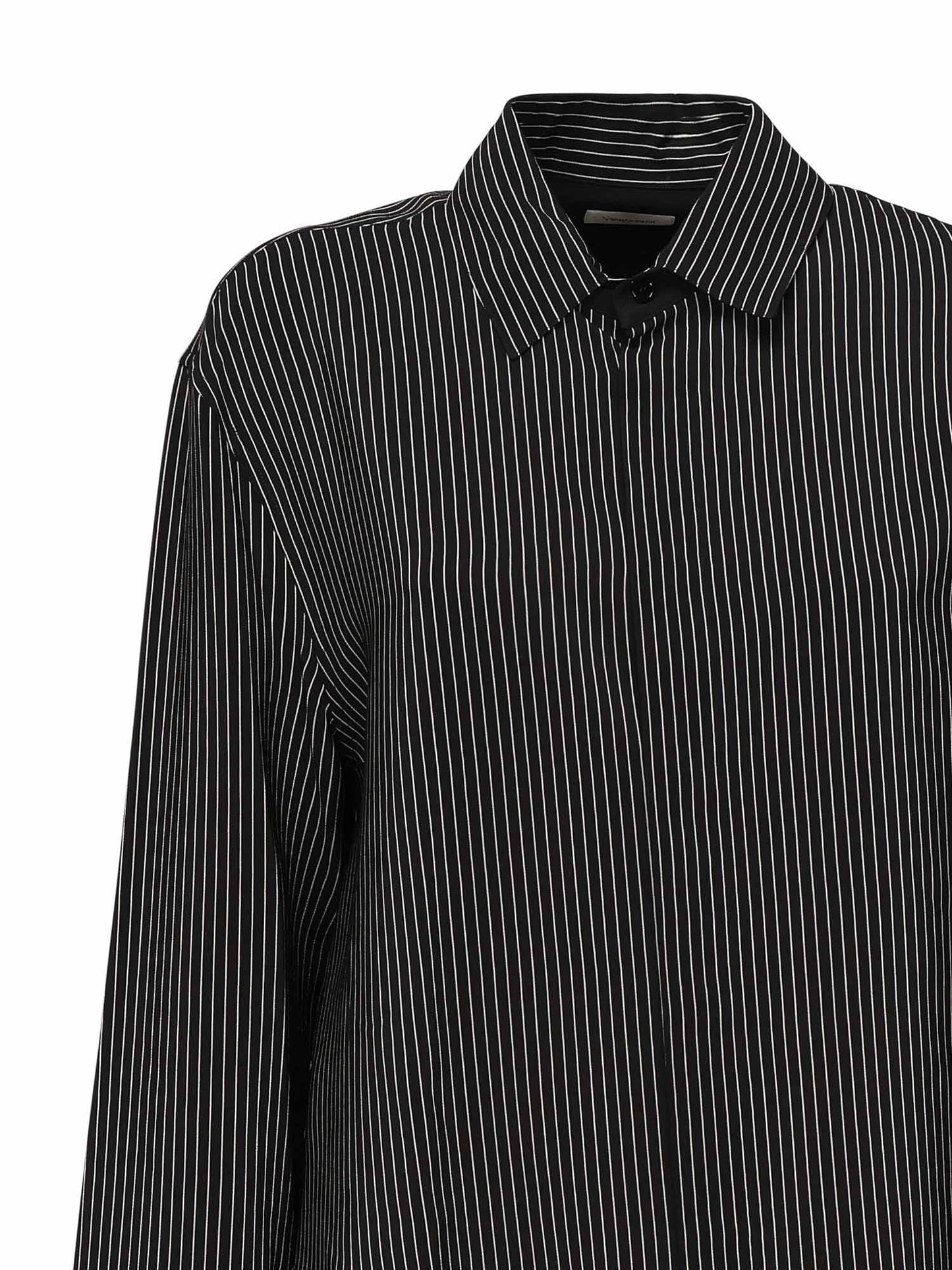 Camicia a righe in seta
