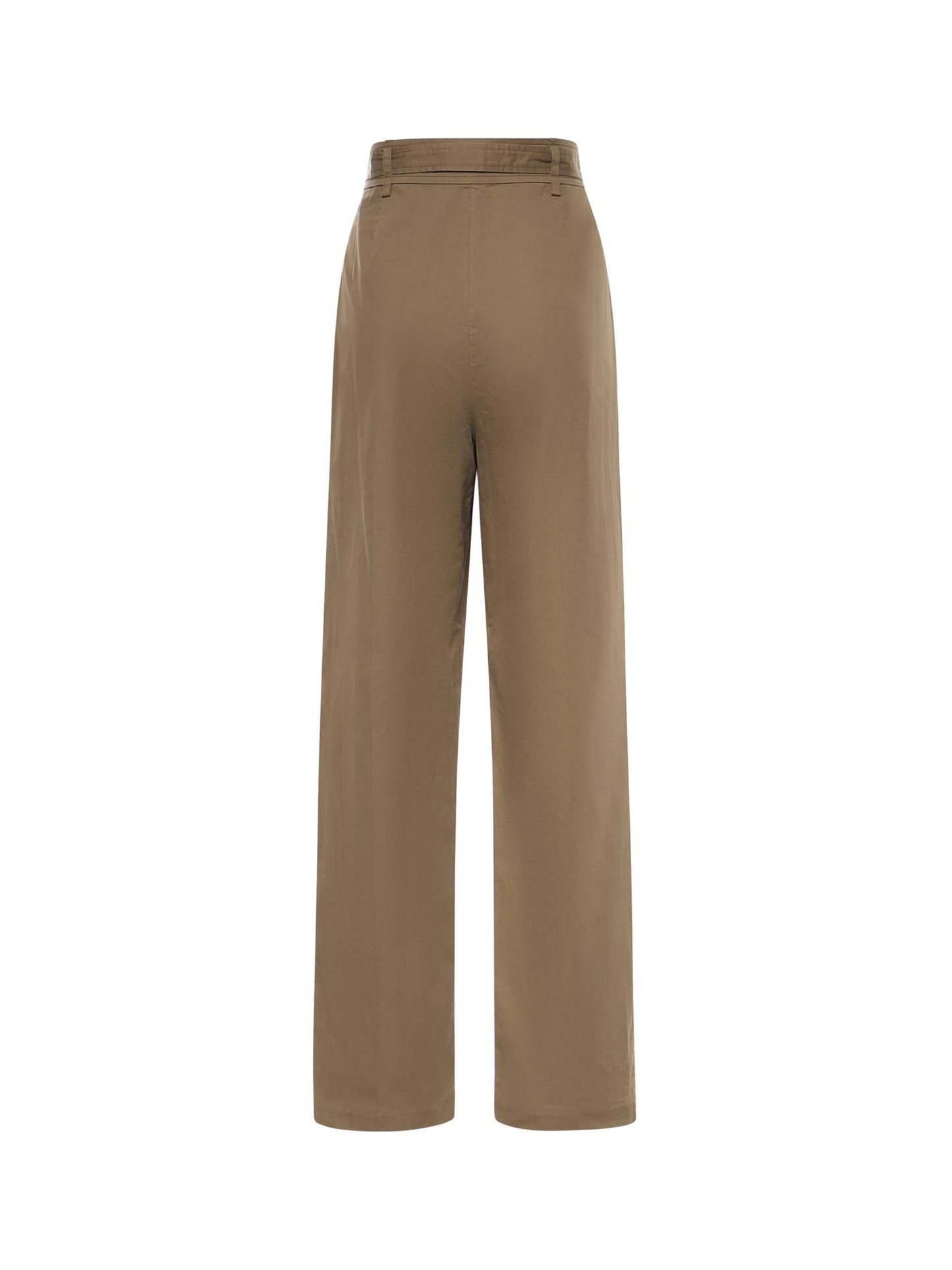 Pantalone a vita alta in cotone