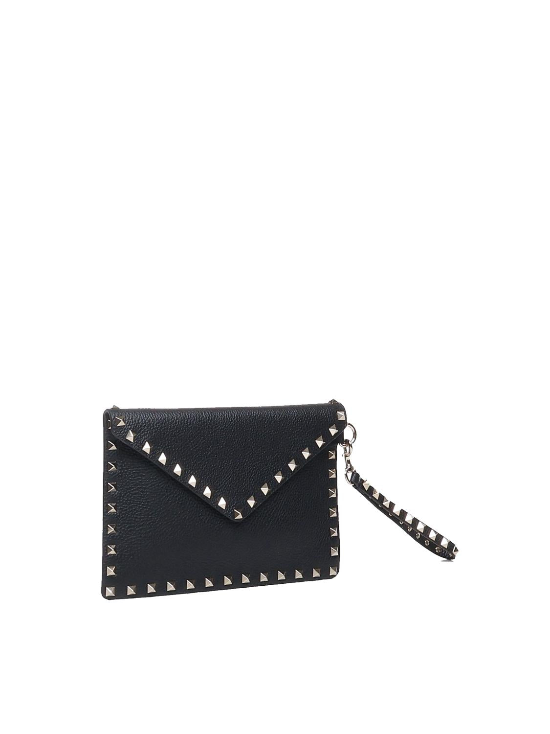 Pouch Rockstud in vitello granato
