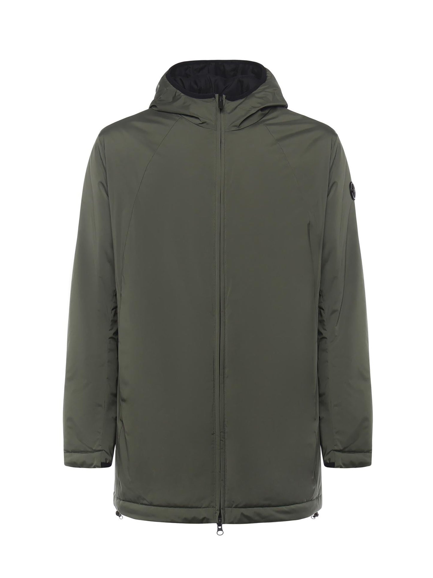 Giacca lunga stretch con logo
