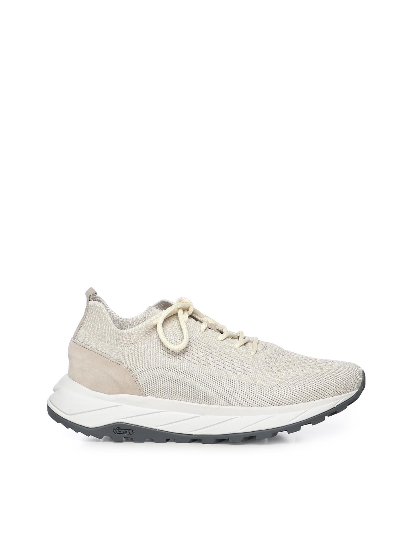 Sneakers in maglia e suede