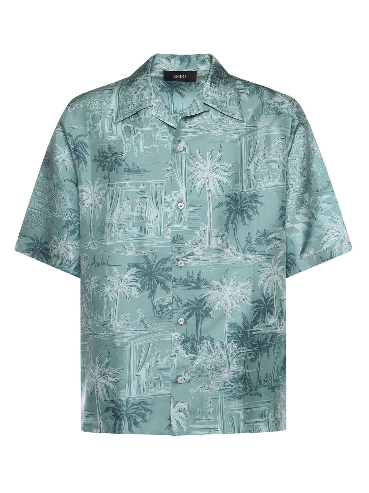Camicia con stampa in seta
