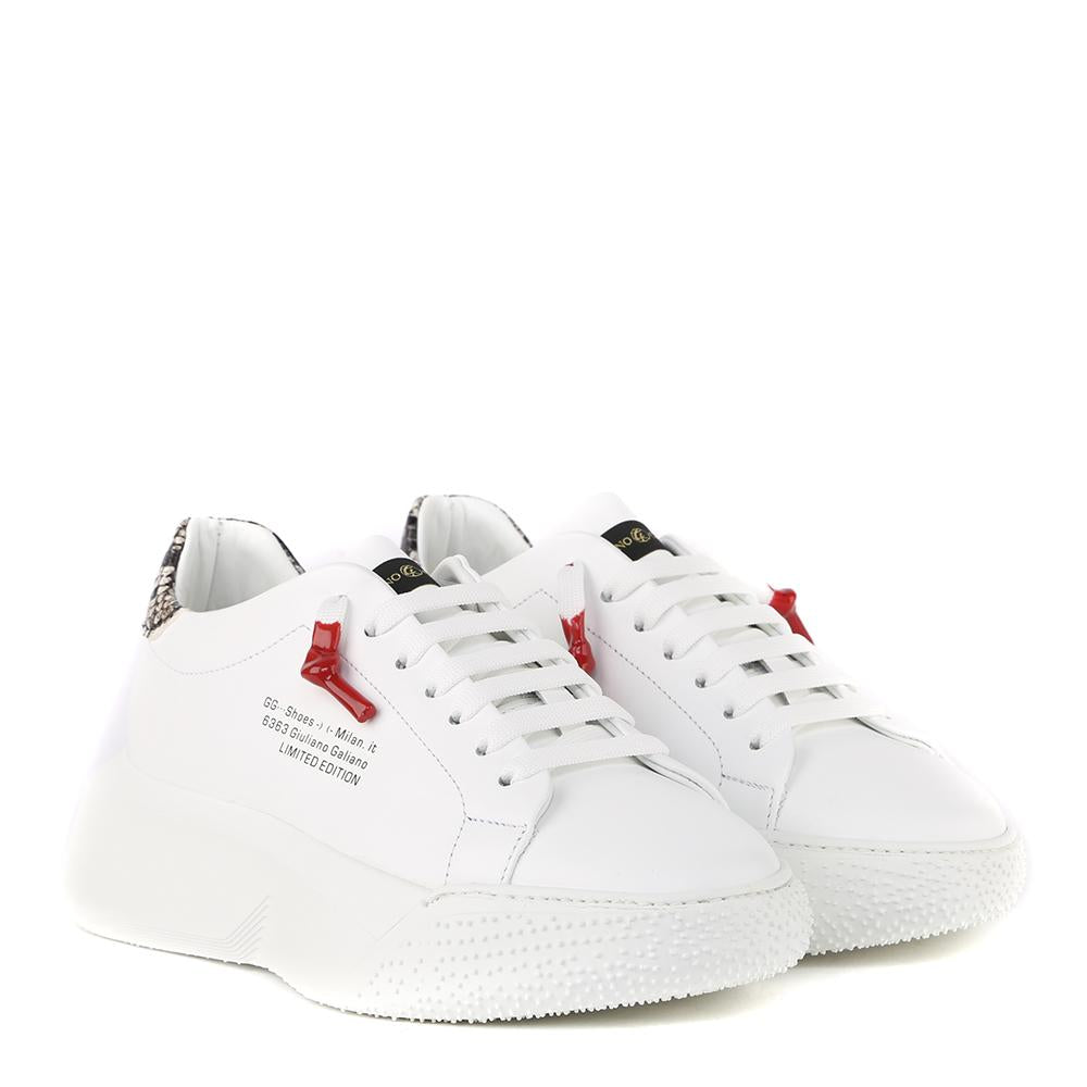 Sneakers Nemesis in nappa con lacci cerati