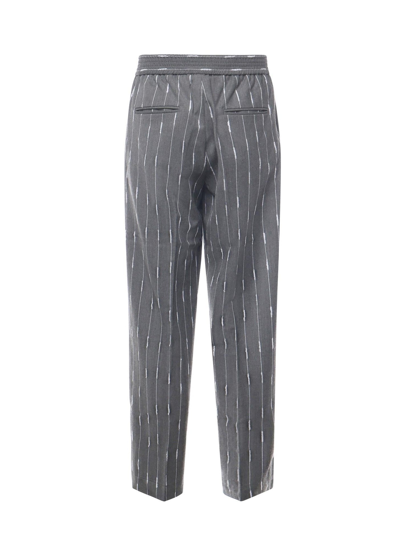Pantaloni gessati con pinces