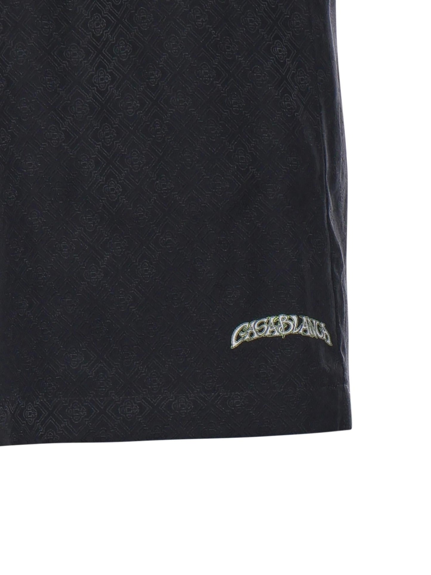 Shorts in seta con logo