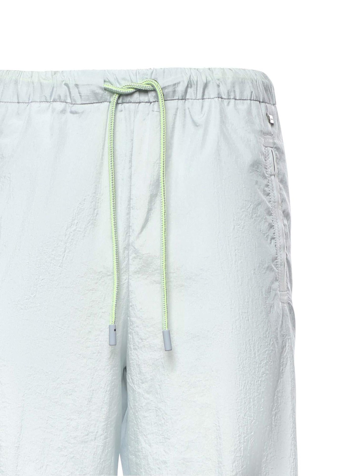 Pantaloni in shiny tech crinkle e light scuba