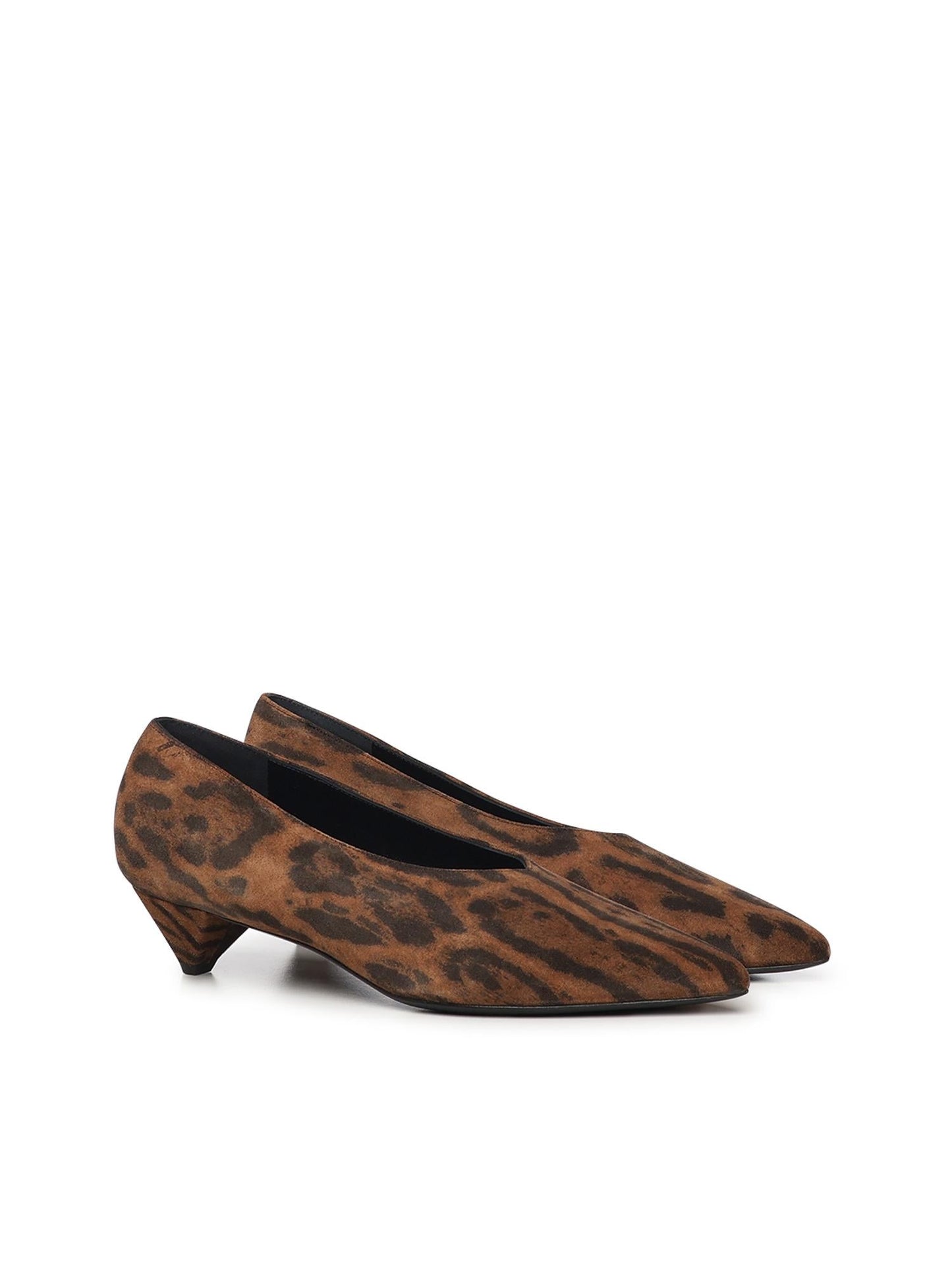 Pumps in nabuk animalier