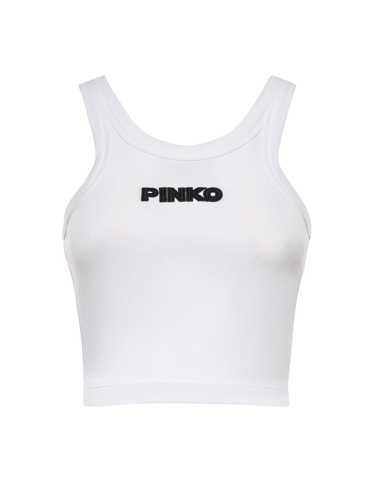 Canotta cropped con logo