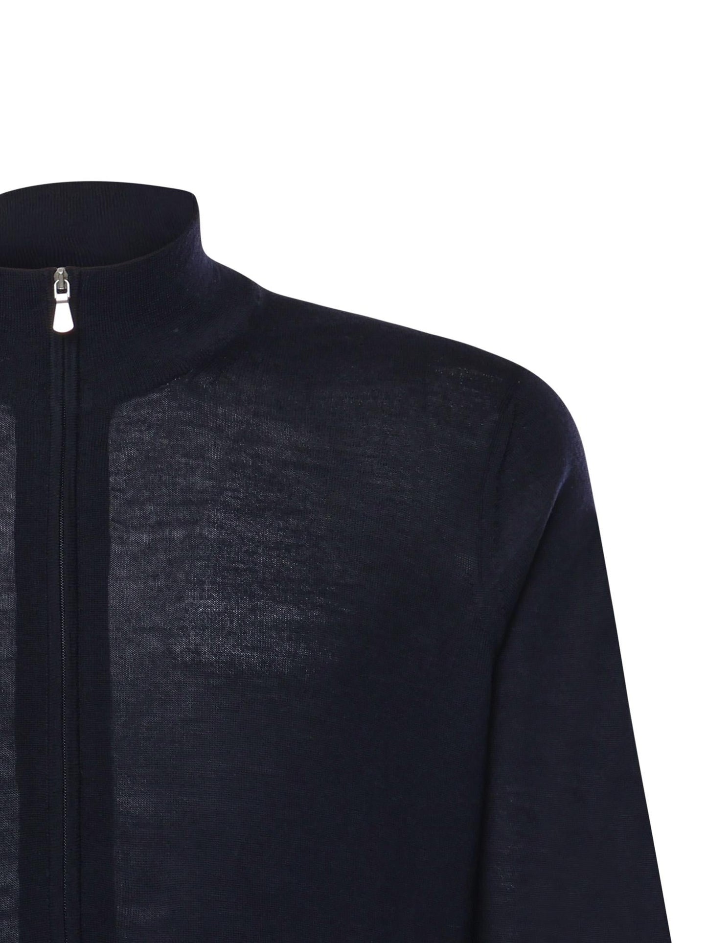 Giacca con zip in lana