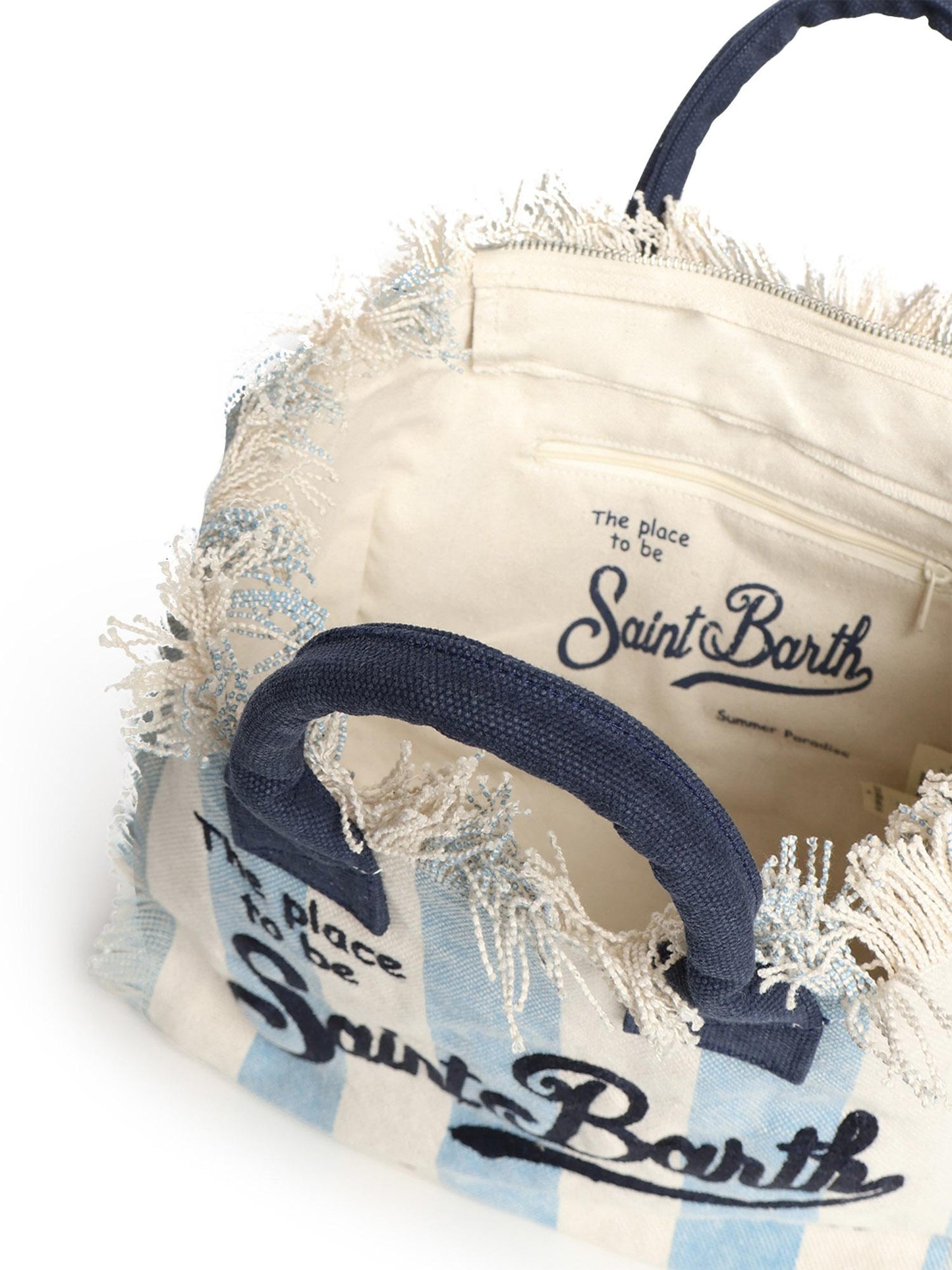 Borsa Colette in canvas a righe