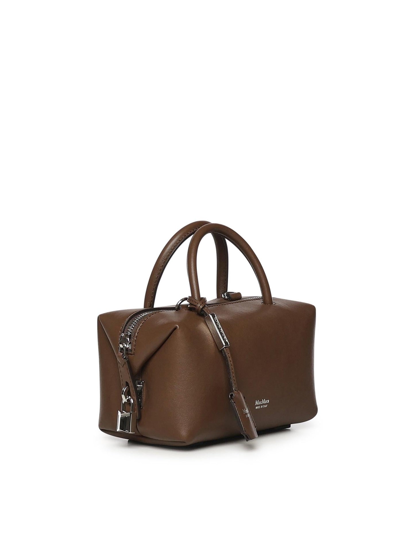 Bauletto in pelle con logo