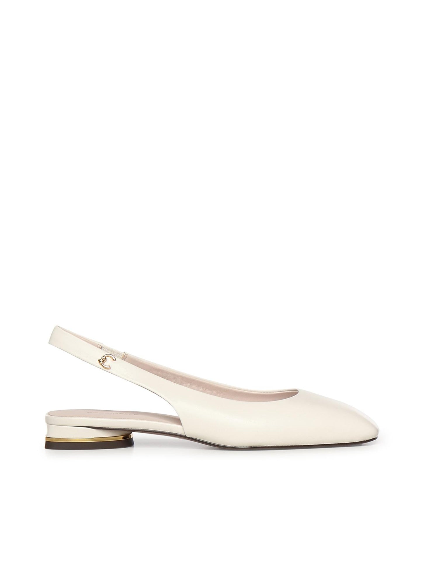Ballerine slingback in pelle