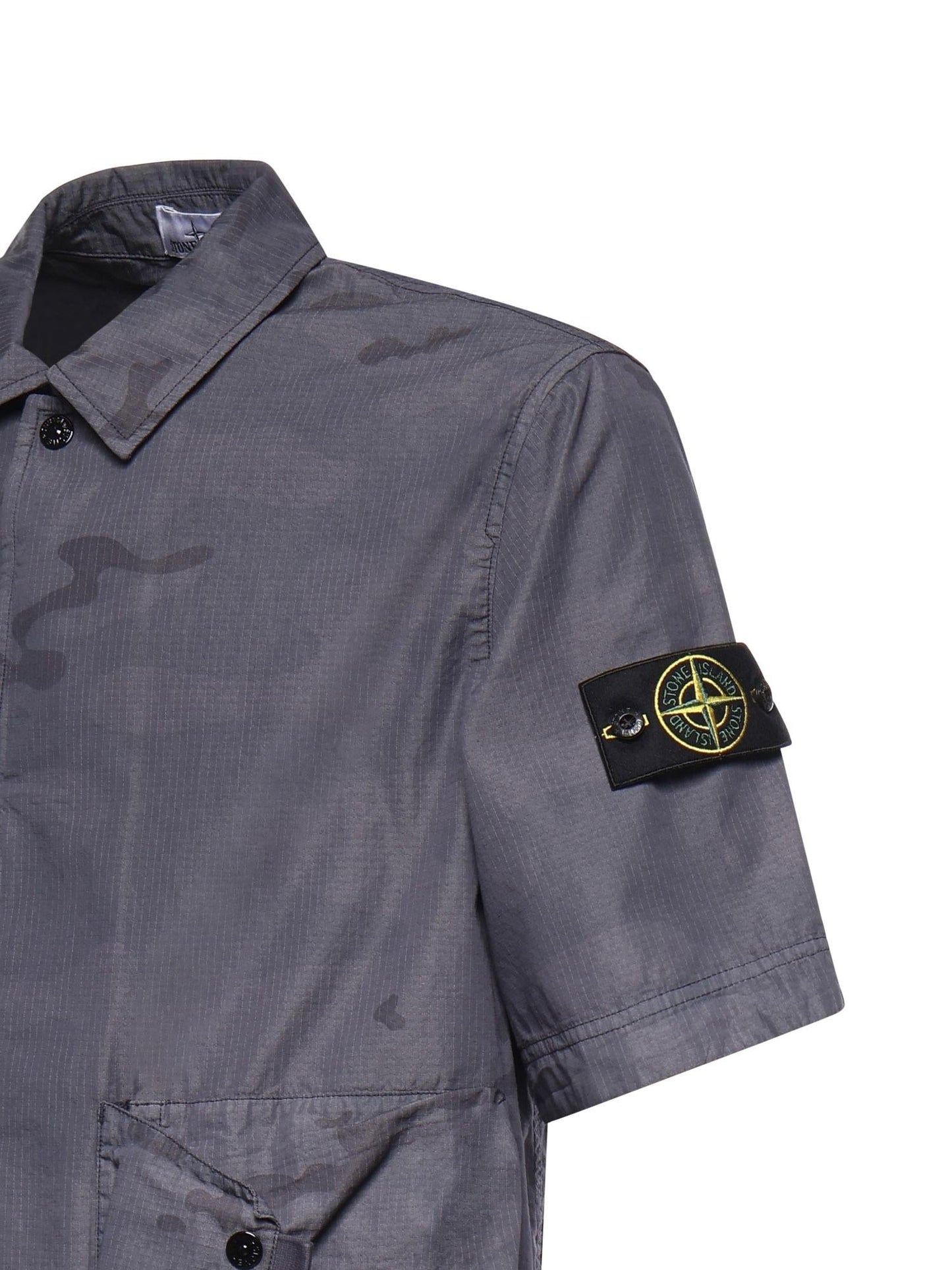 Camicia camouflage con logo